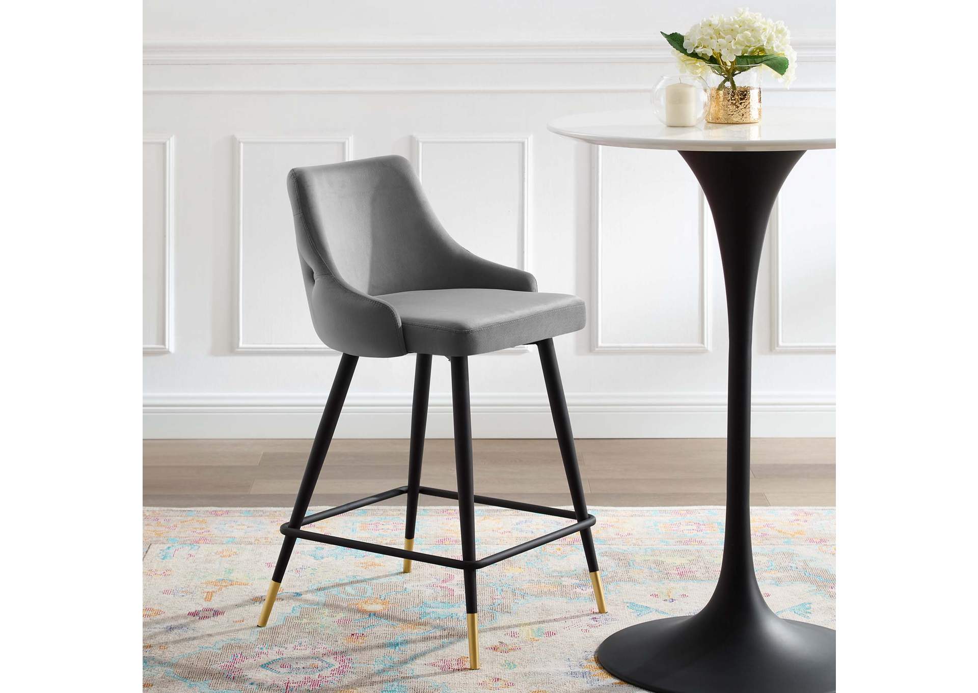 Adorn Performance Velvet Counter Bar Stool,Modway