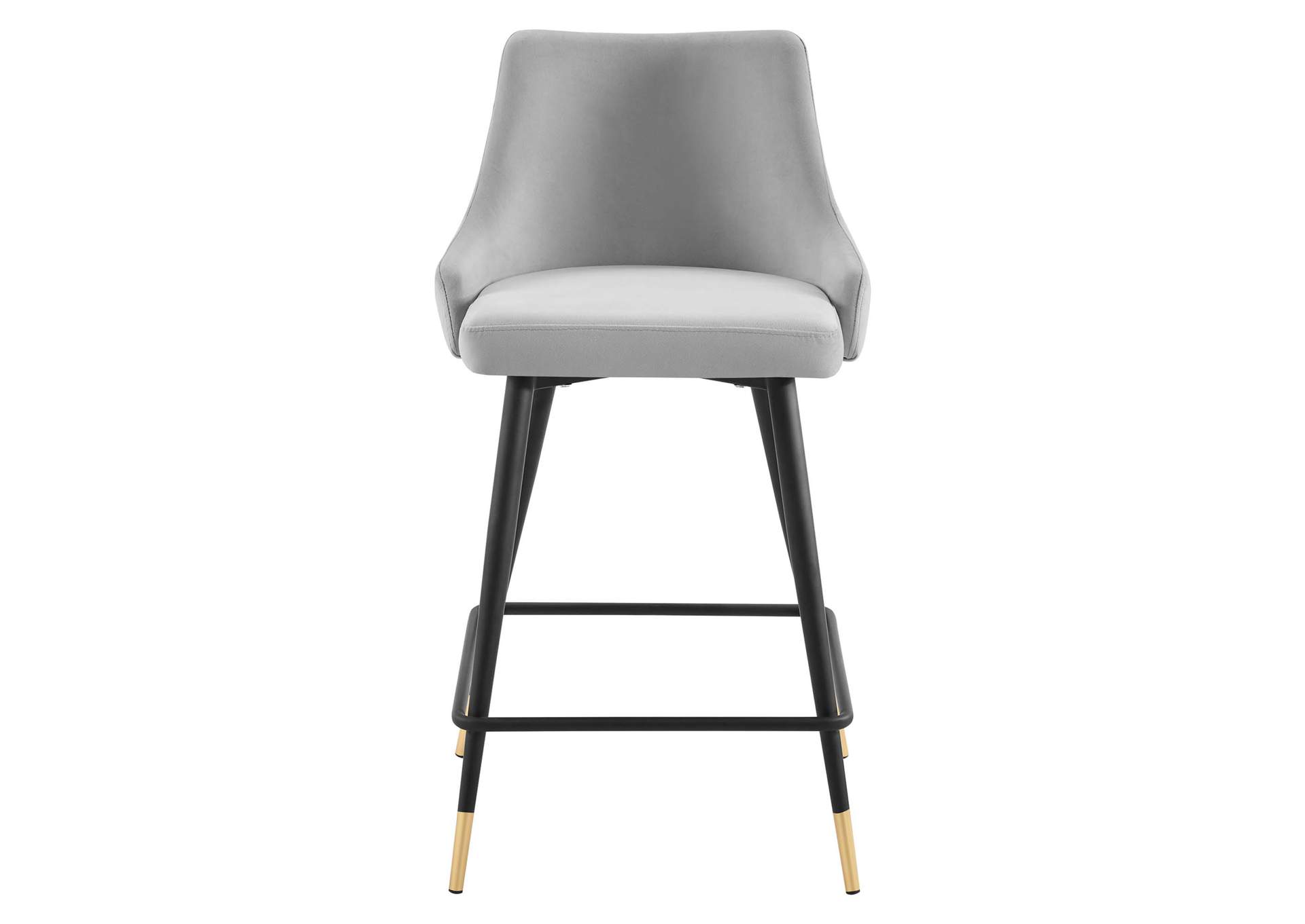 Light Gray Adorn Performance Velvet Counter Stool,Modway