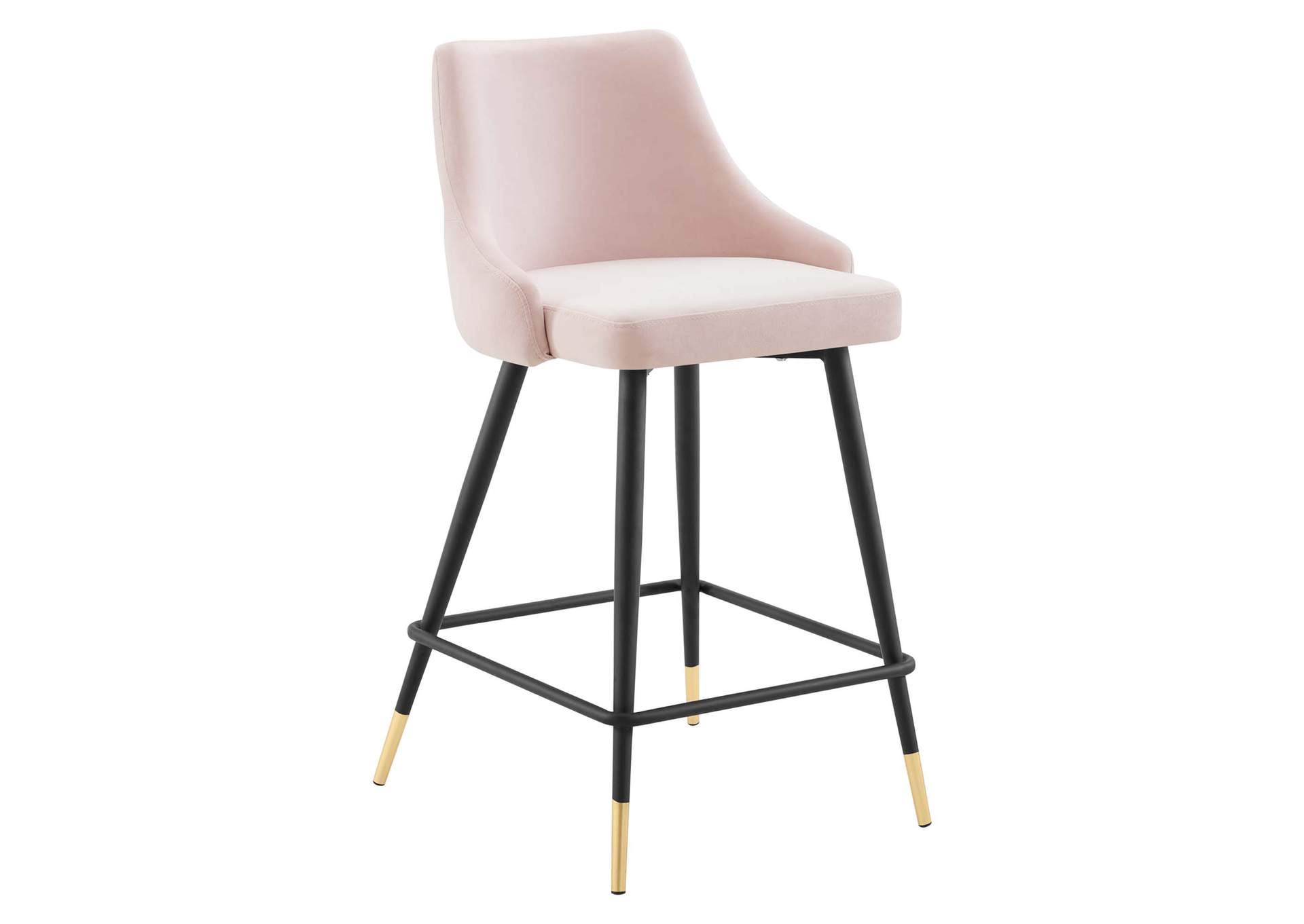 Pink Adorn Performance Velvet Counter Stool,Modway
