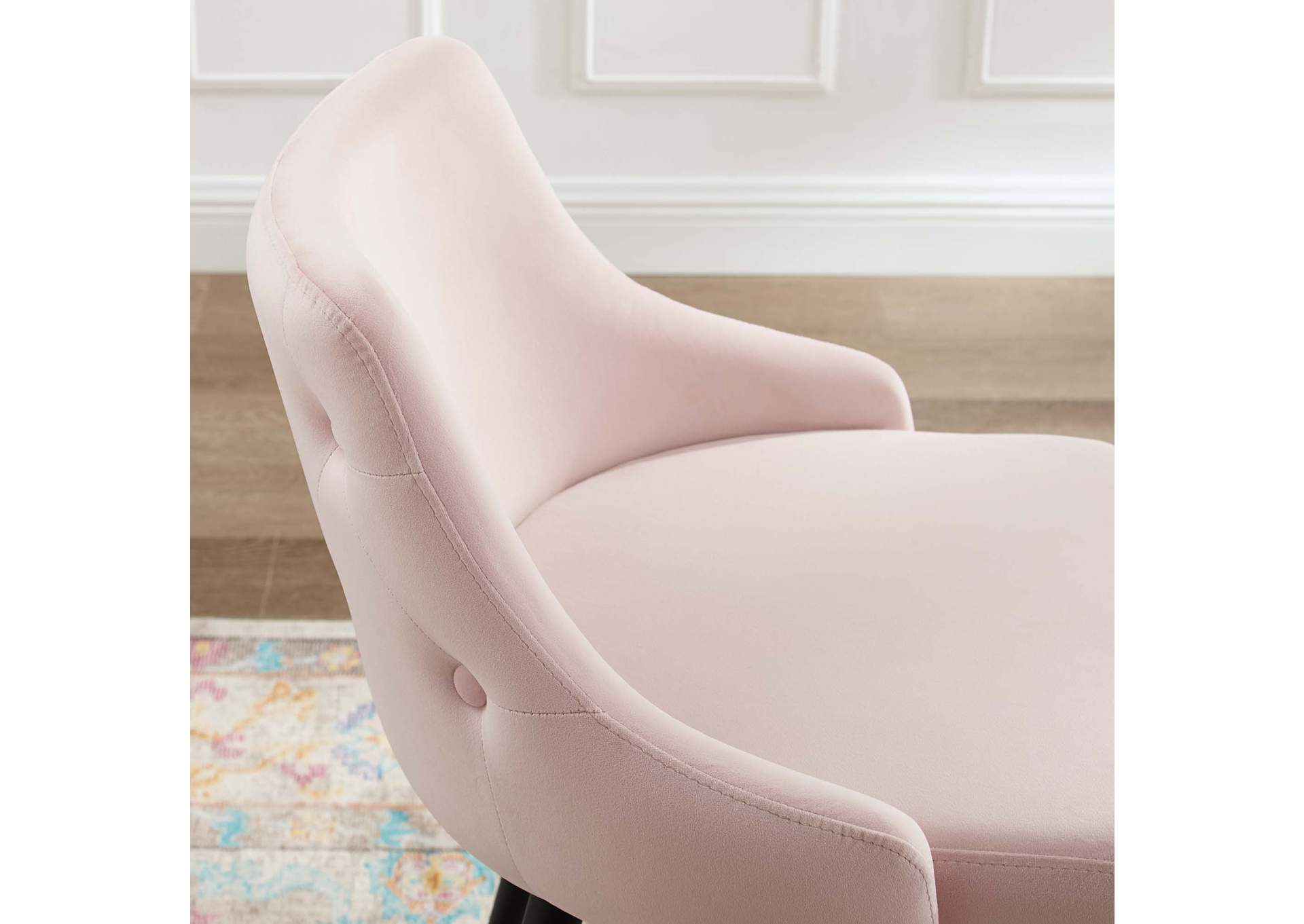 Pink Adorn Performance Velvet Counter Stool,Modway