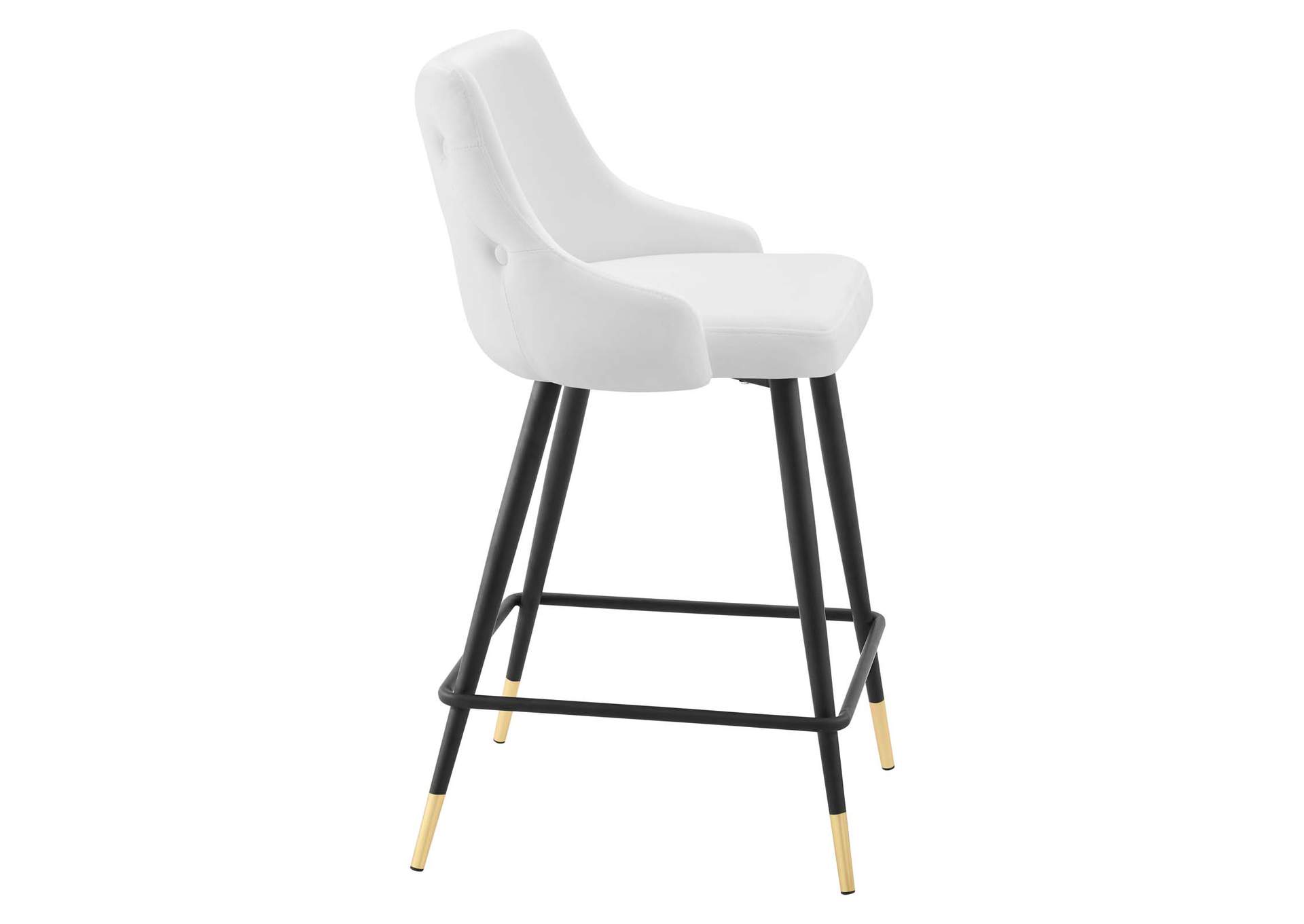 White Adorn Performance Velvet Counter Stool,Modway