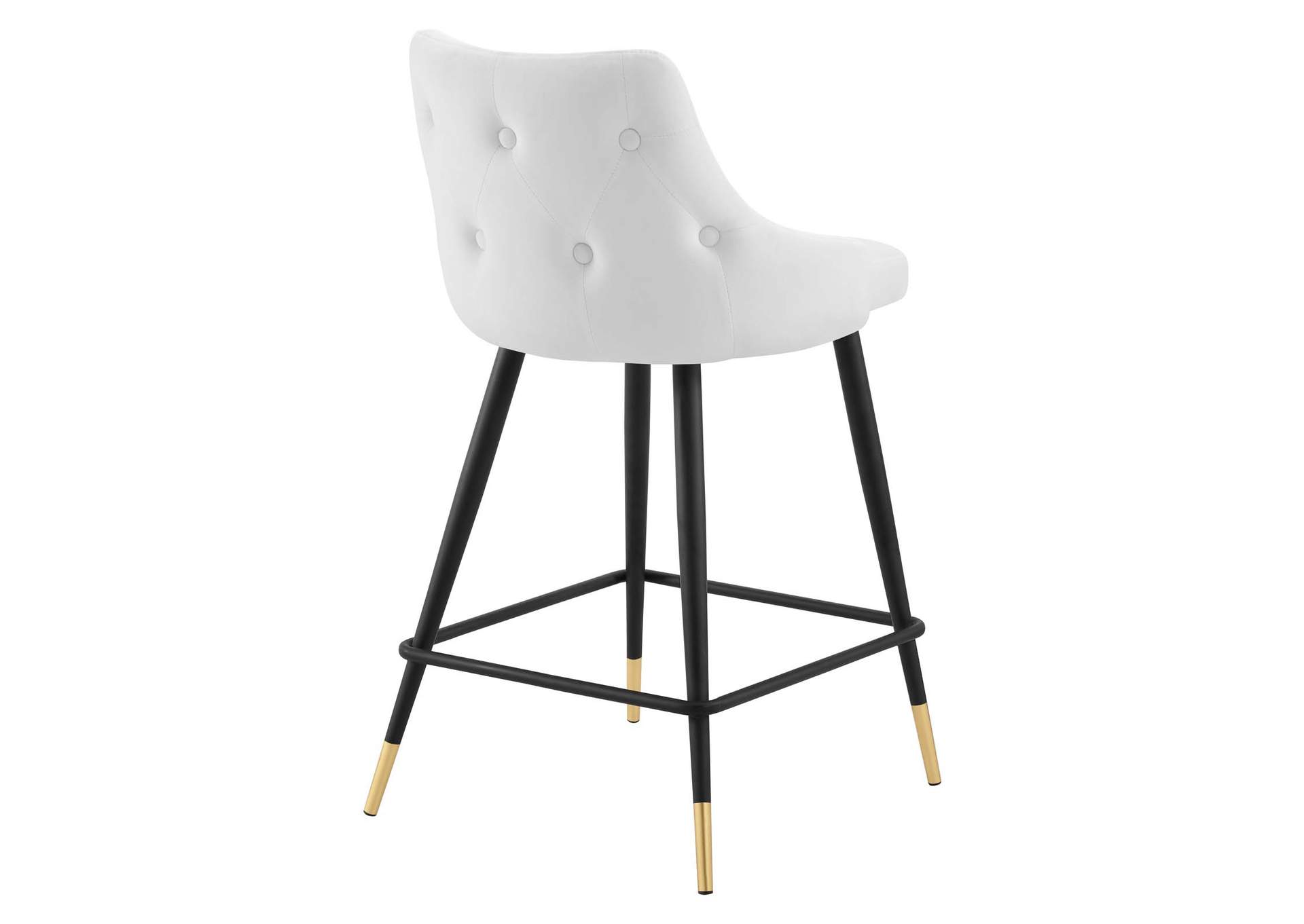 White Adorn Performance Velvet Counter Stool,Modway