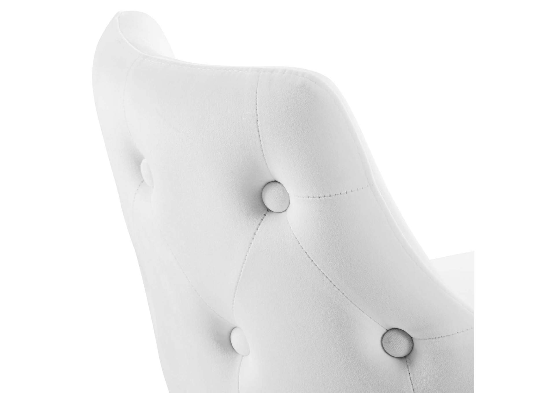 White Adorn Performance Velvet Counter Stool,Modway