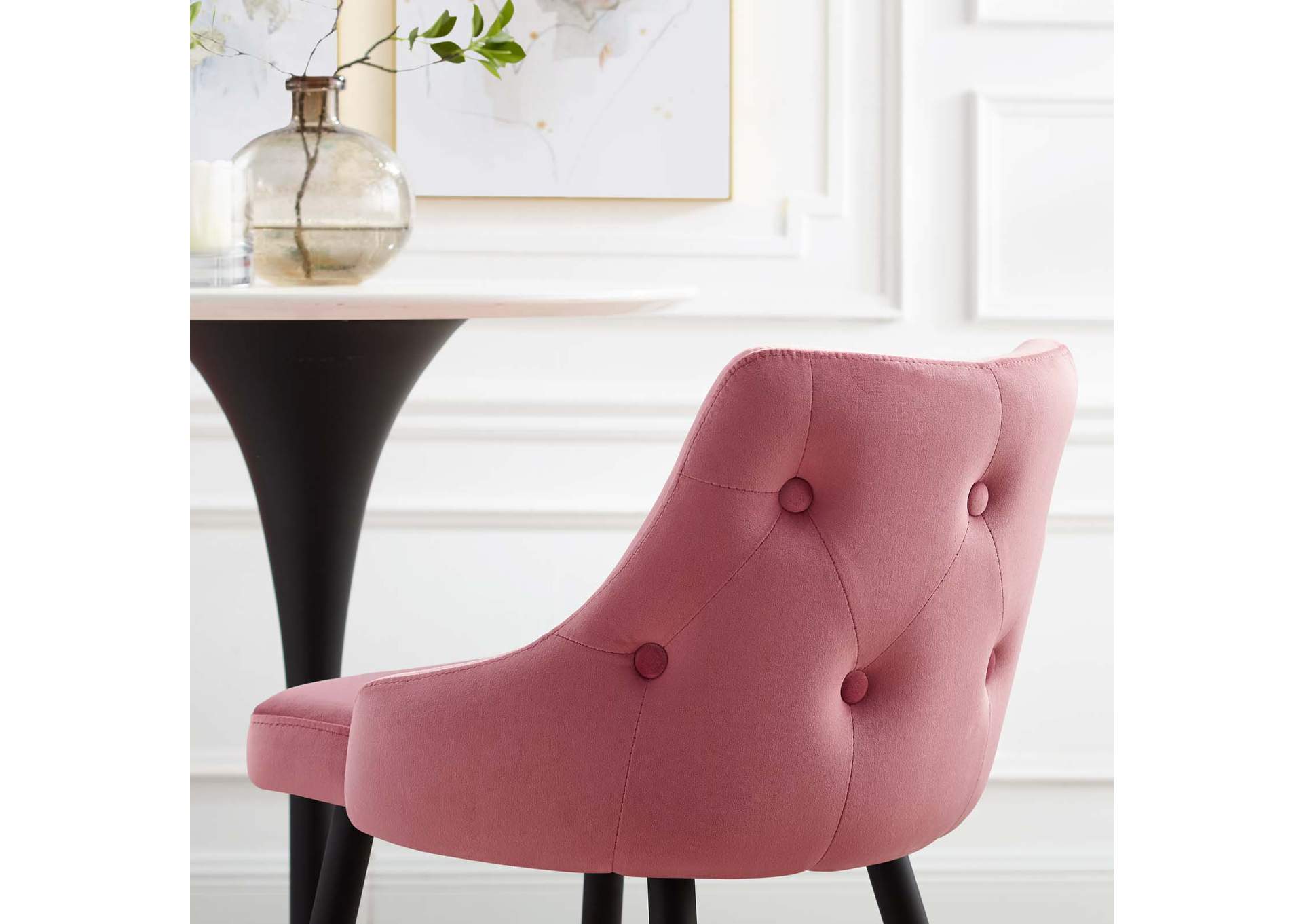 Dusty Rose Adorn Performance Velvet Bar Stool,Modway