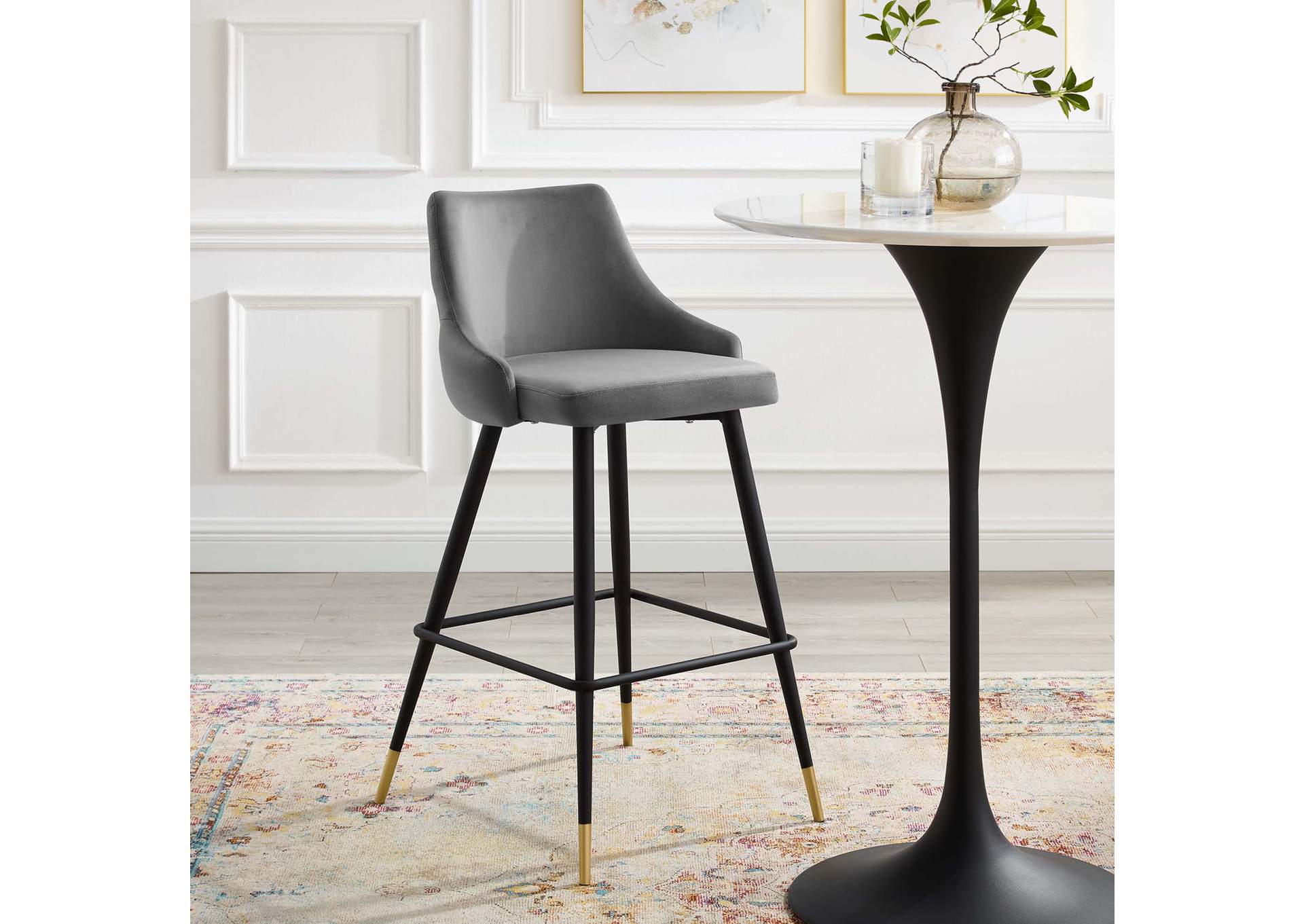 Adorn Performance Velvet Bar Stool,Modway