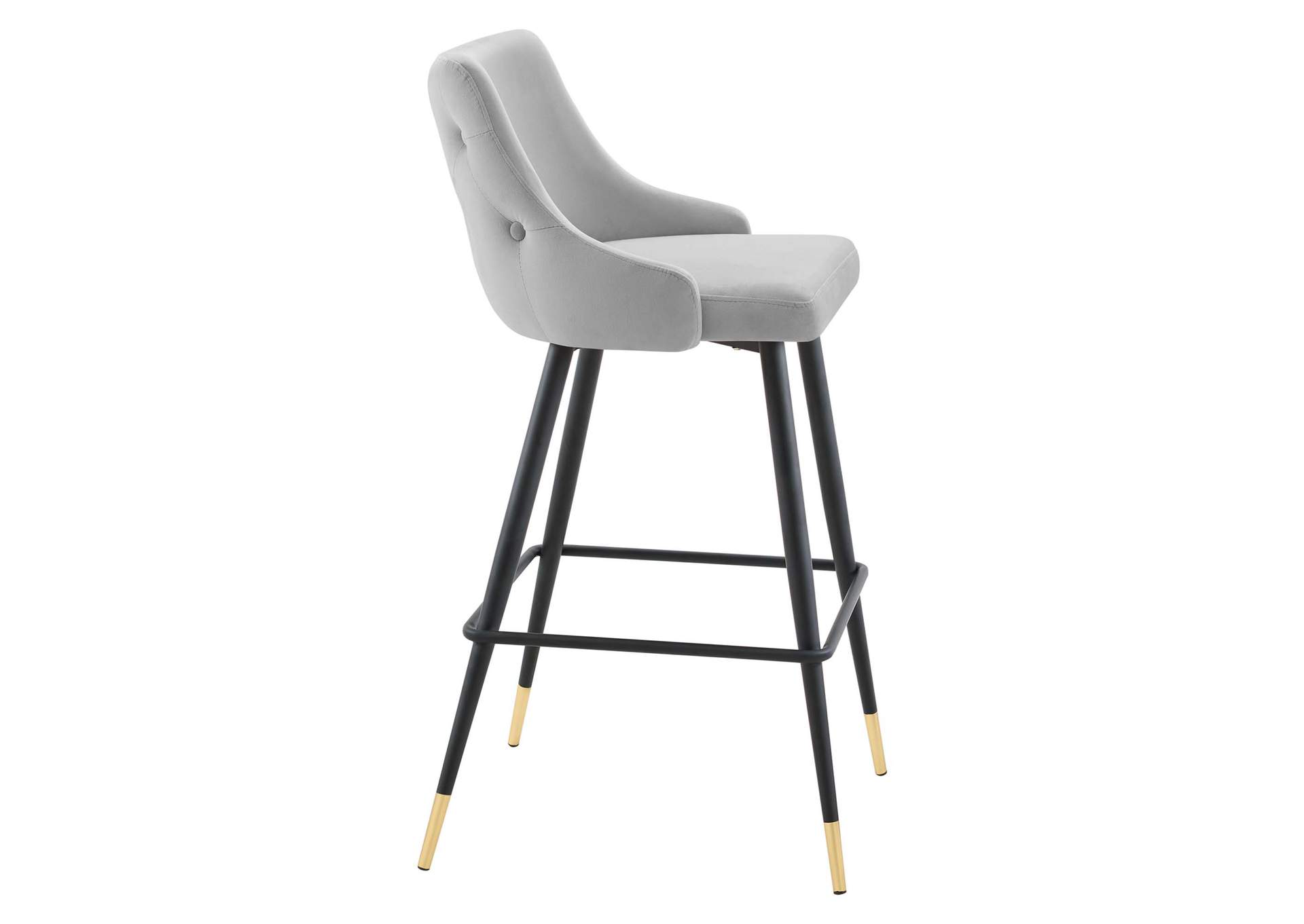 Light Gray Adorn Performance Velvet Bar Stool,Modway
