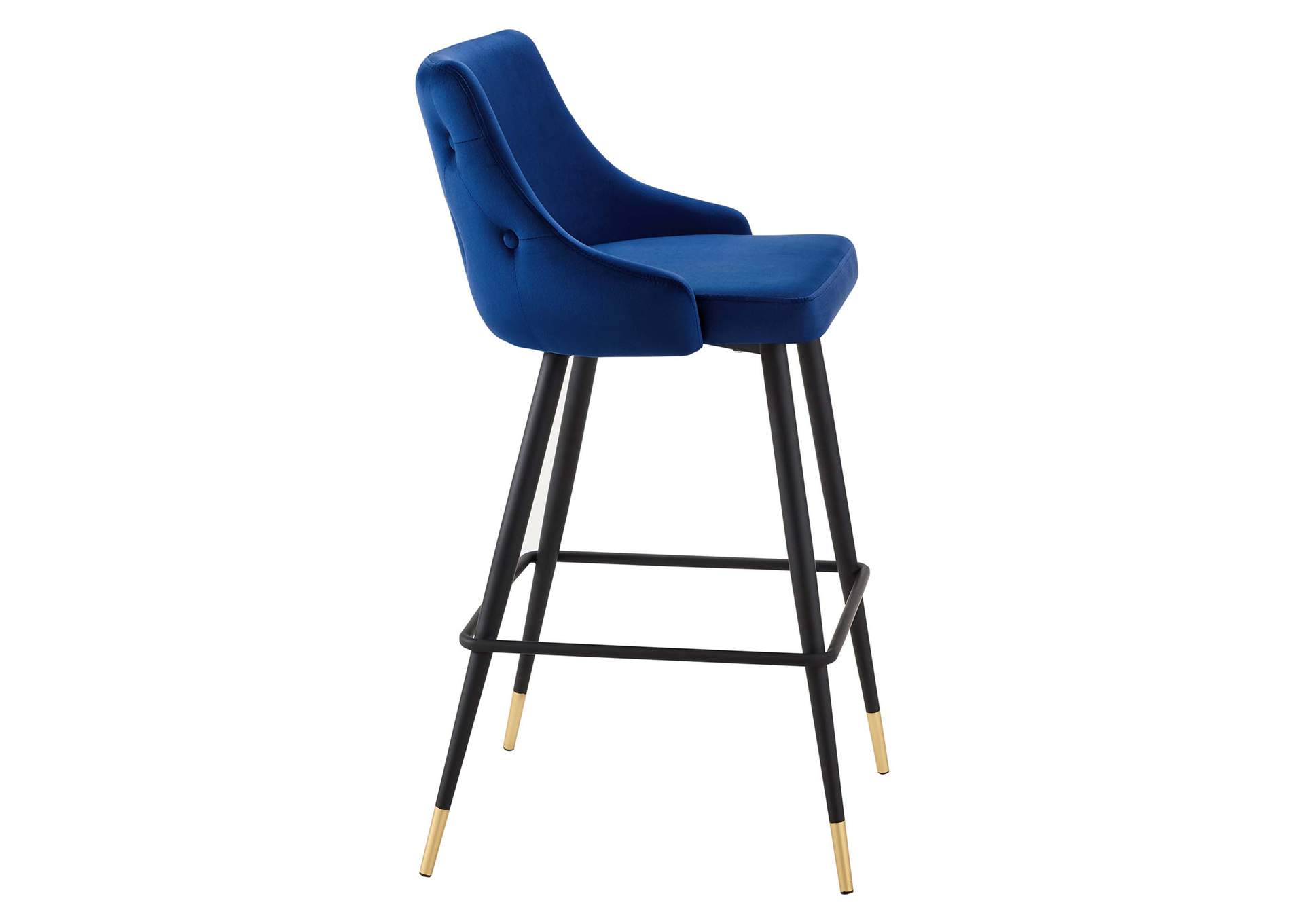 Navy Adorn Performance Velvet Bar Stool,Modway