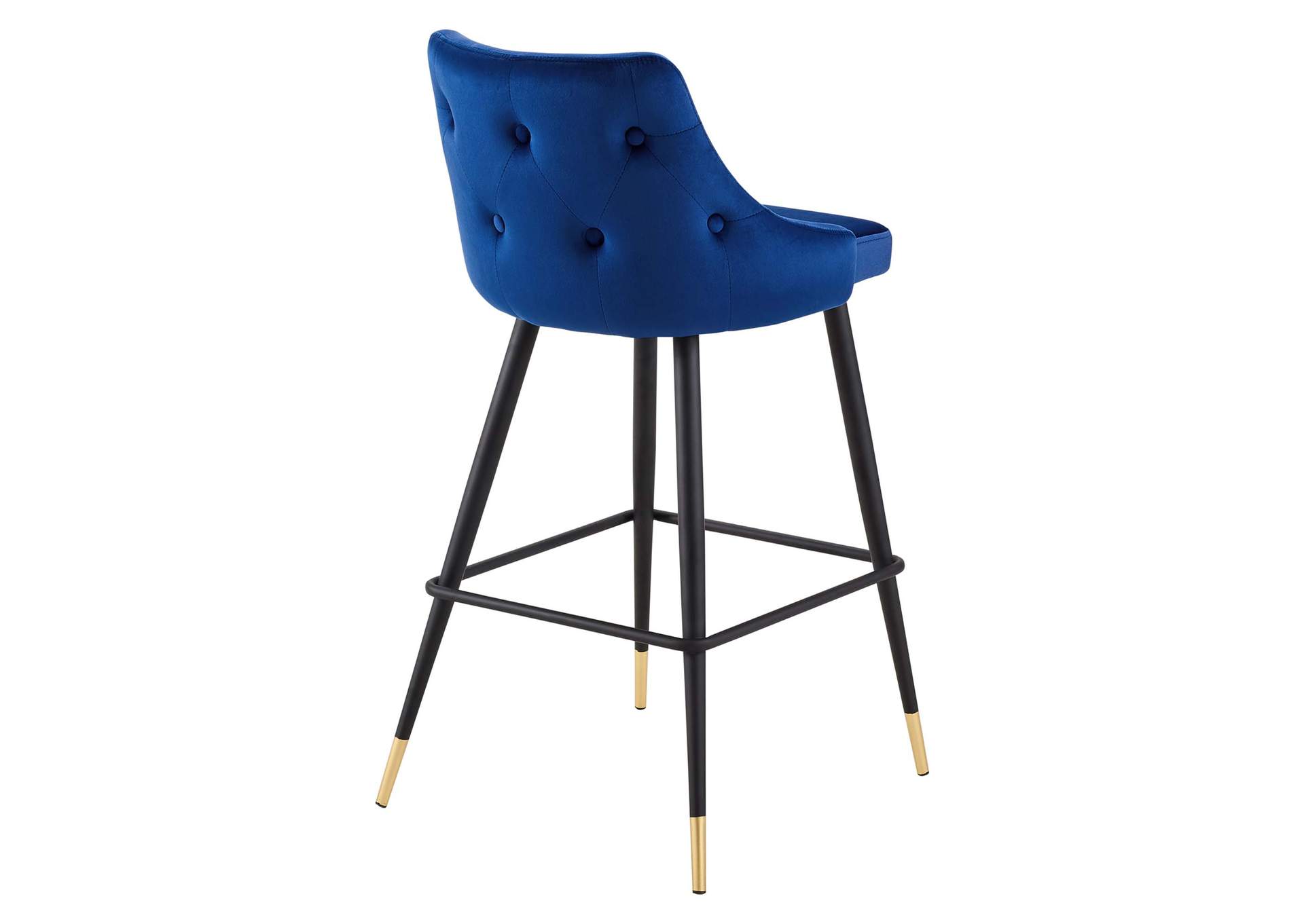 Navy Adorn Performance Velvet Bar Stool,Modway