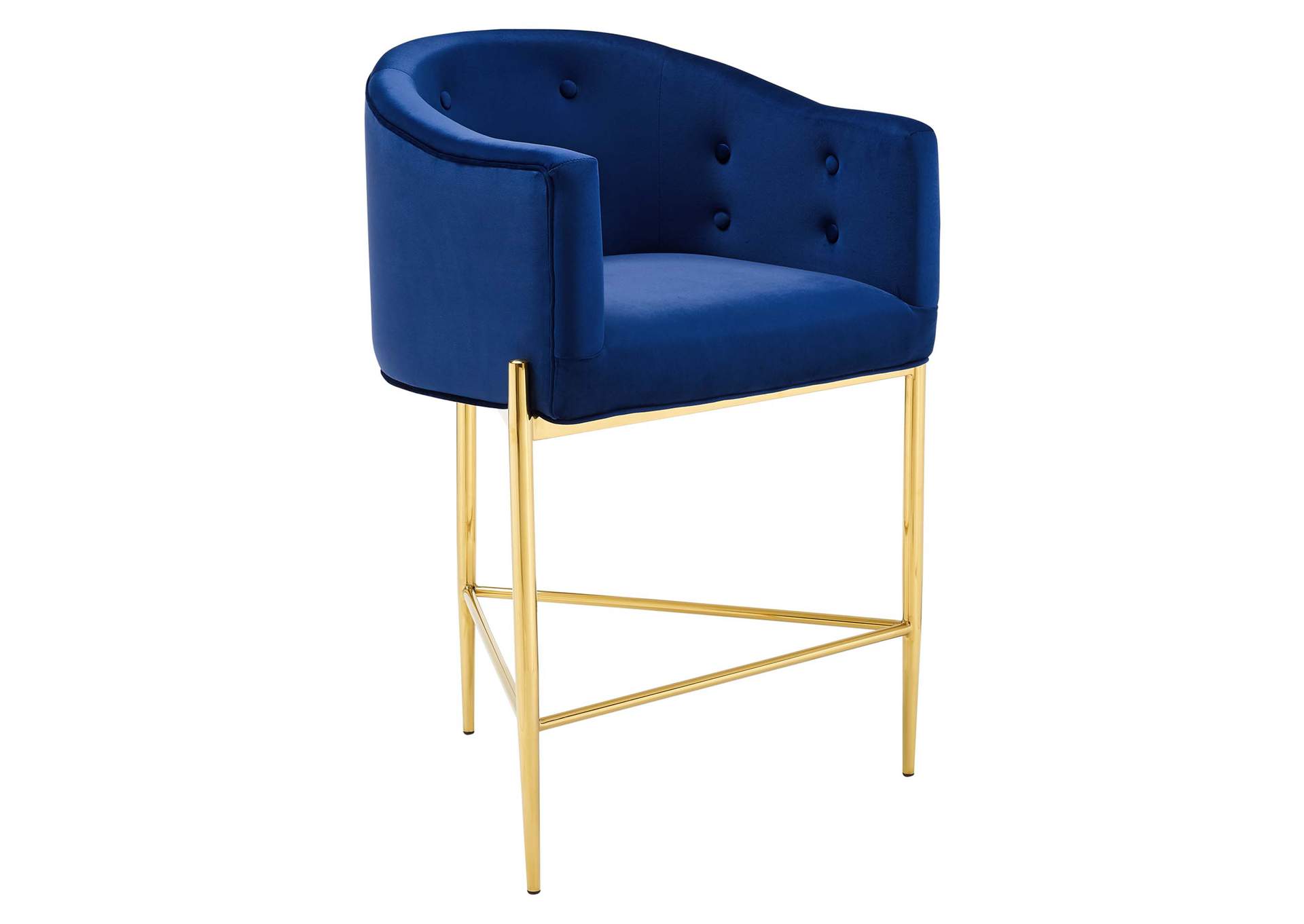 Navy Savour Tufted Counter Stool,Modway
