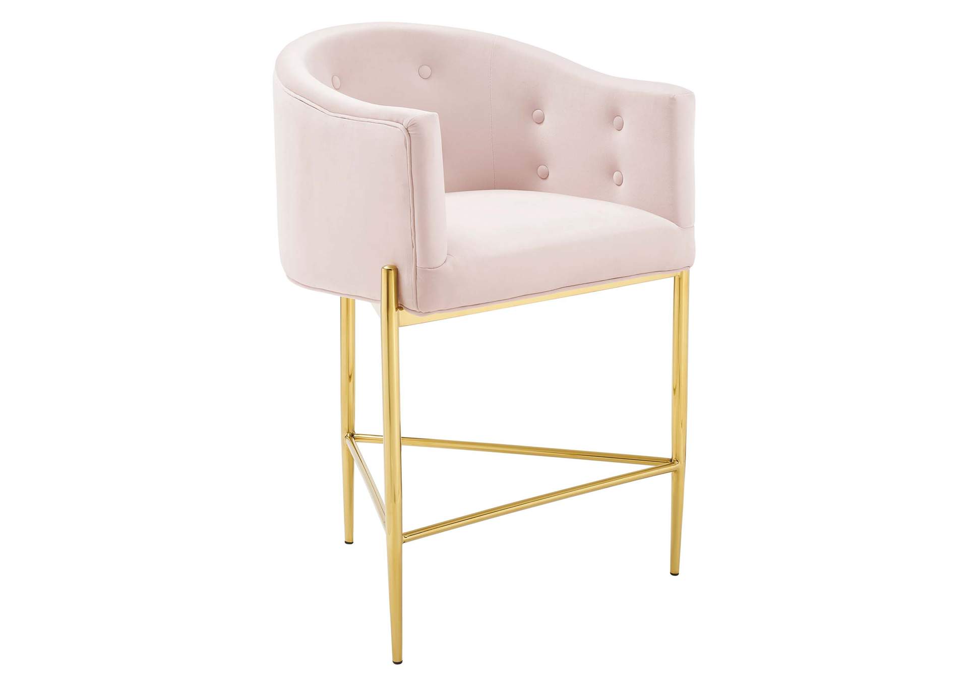 Pink Savour Tufted Counter Stool,Modway
