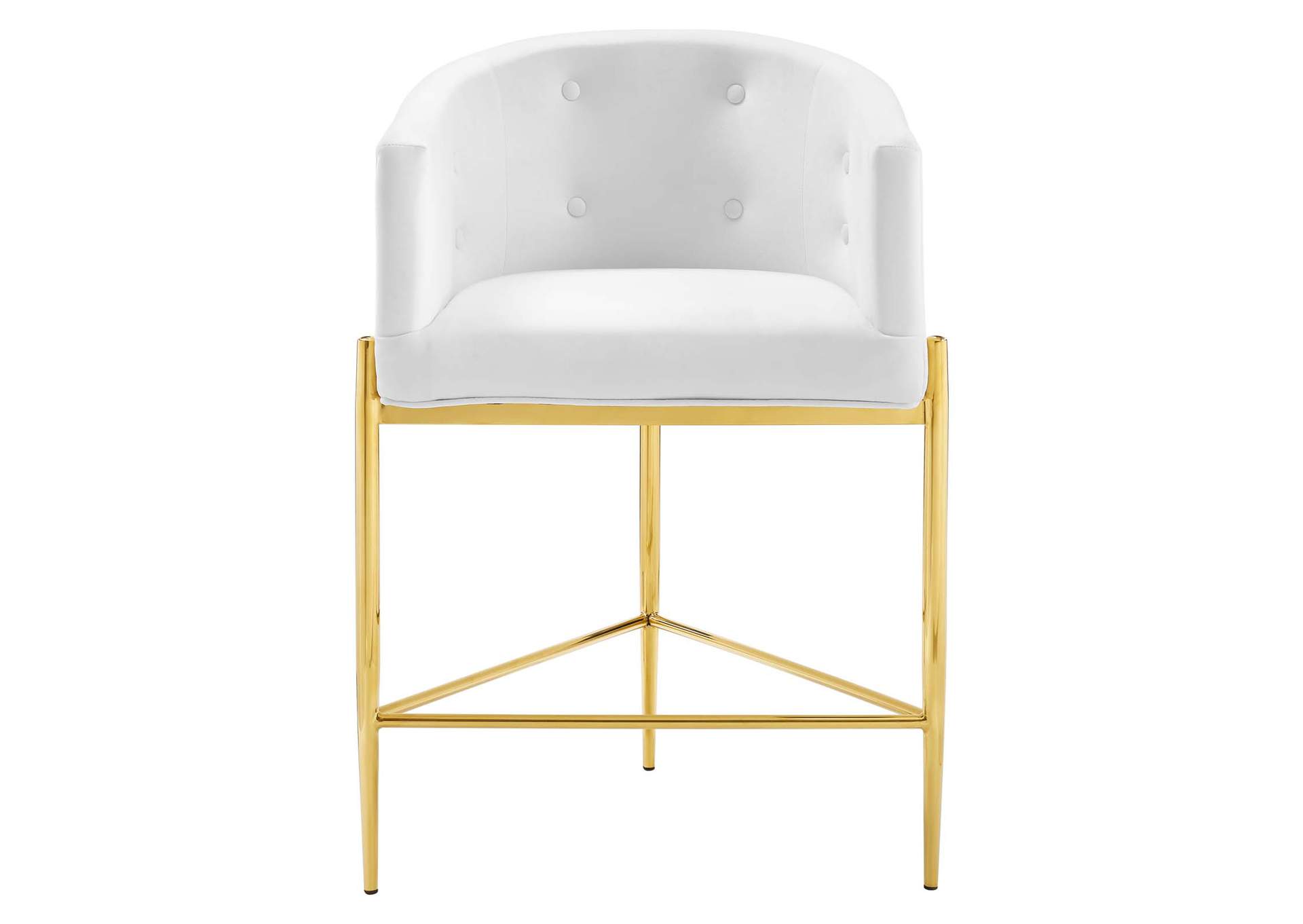 White Savour Tufted Counter Stool,Modway