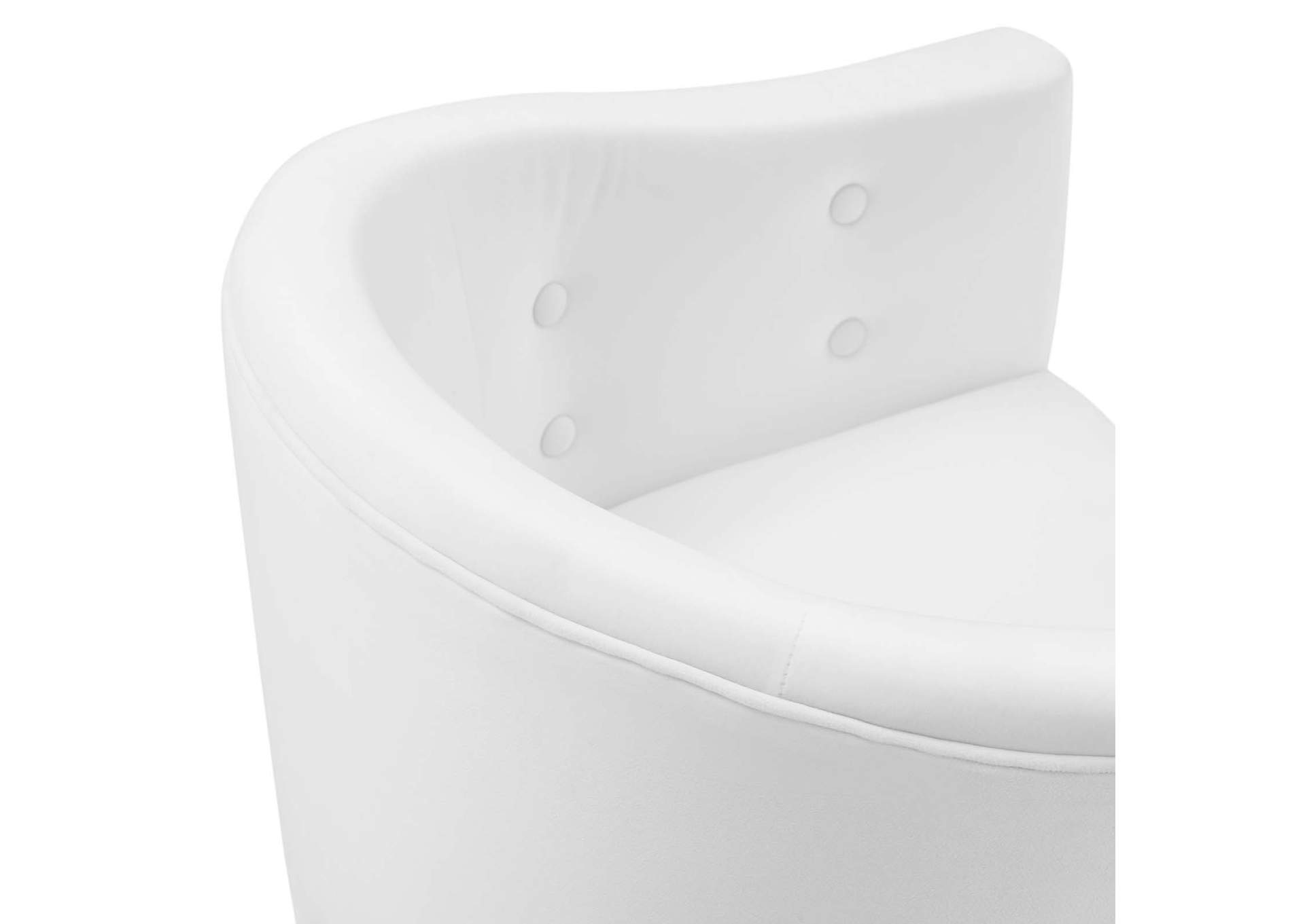 White Savour Tufted Counter Stool,Modway