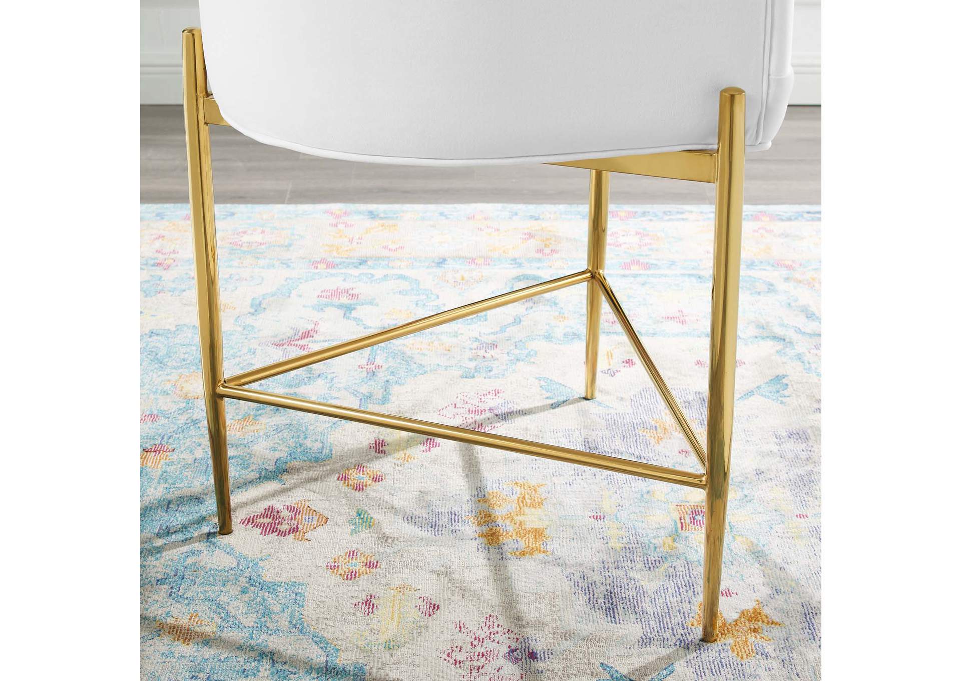 White Savour Tufted Counter Stool,Modway