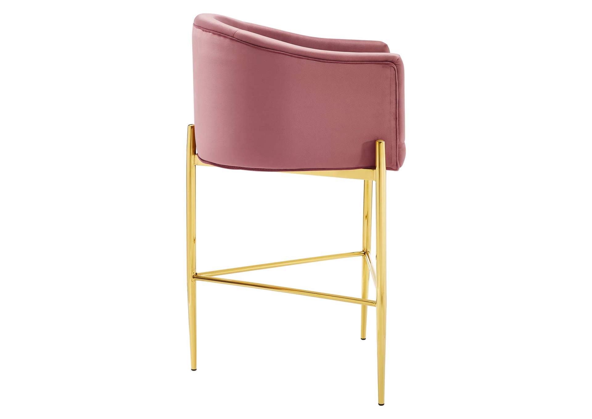 Dusty Rose Savour Tufted Performance Velvet Bar Stool,Modway