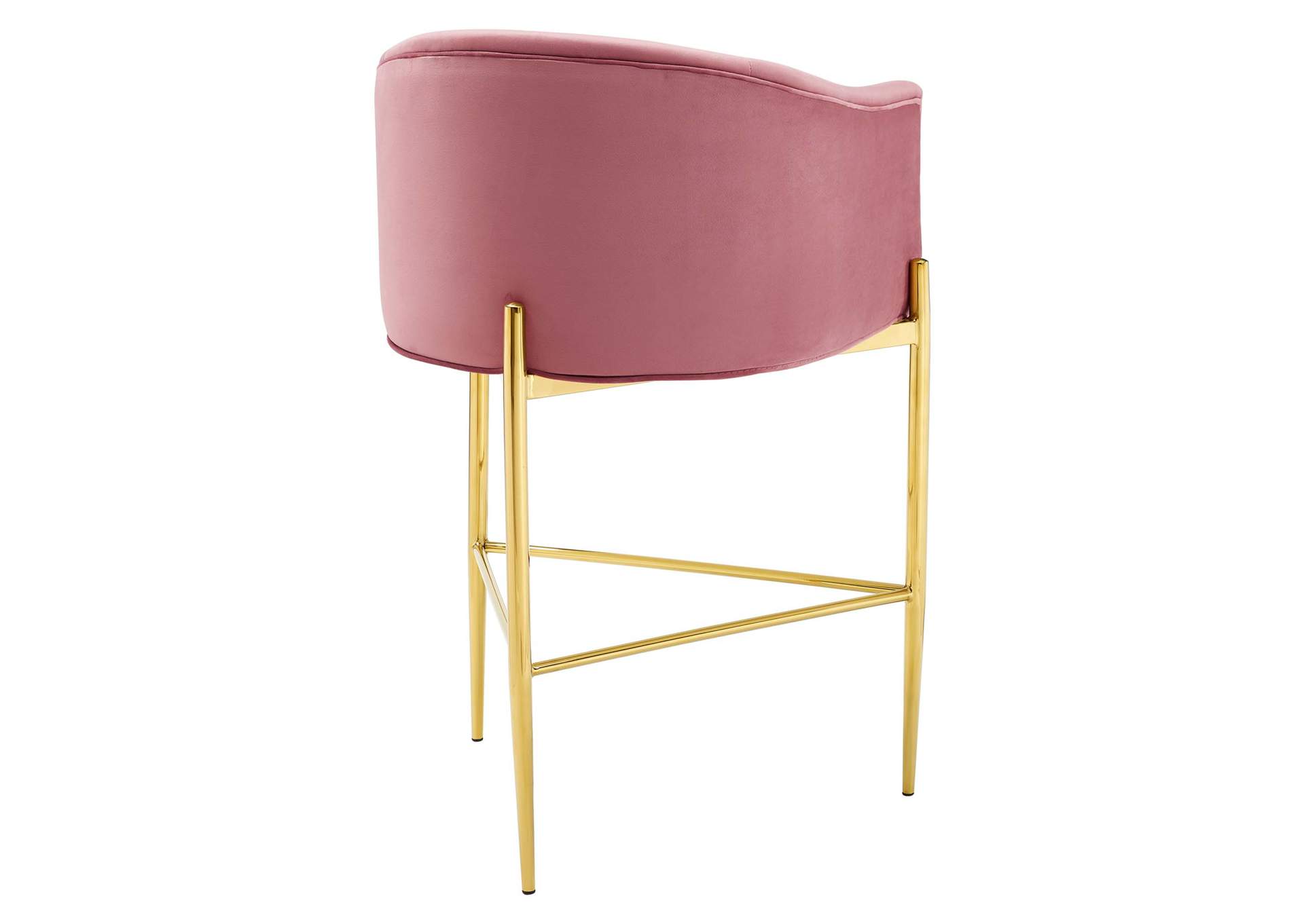 Dusty Rose Savour Tufted Performance Velvet Bar Stool,Modway