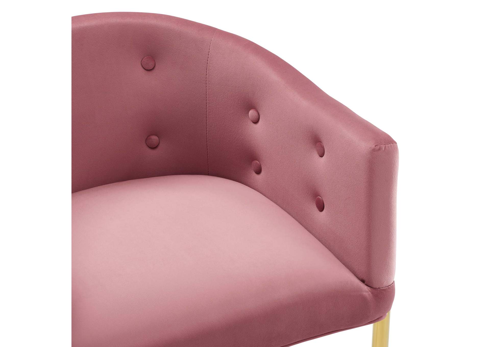 Dusty Rose Savour Tufted Performance Velvet Bar Stool,Modway