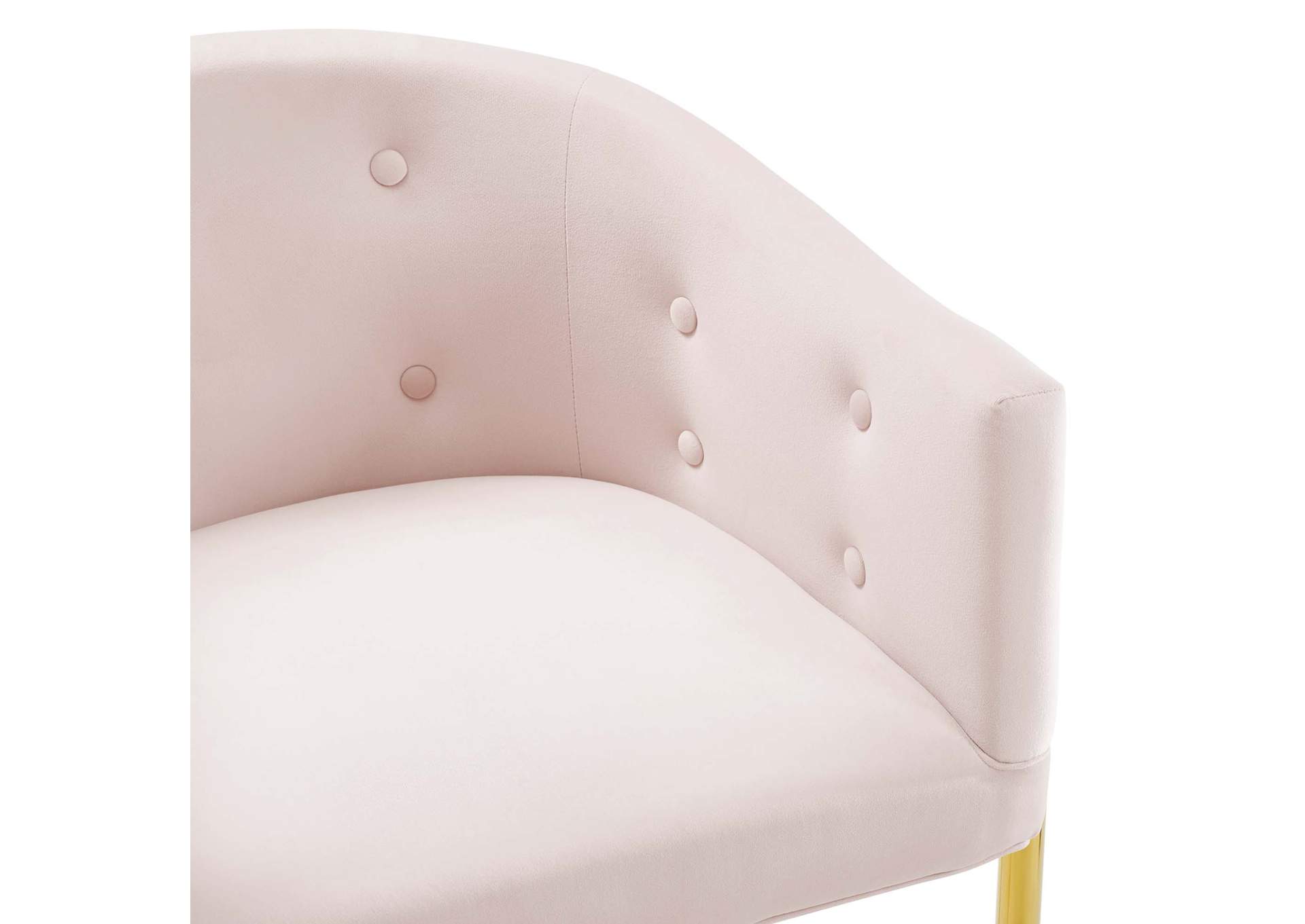Pink Savour Tufted Performance Velvet Bar Stool,Modway