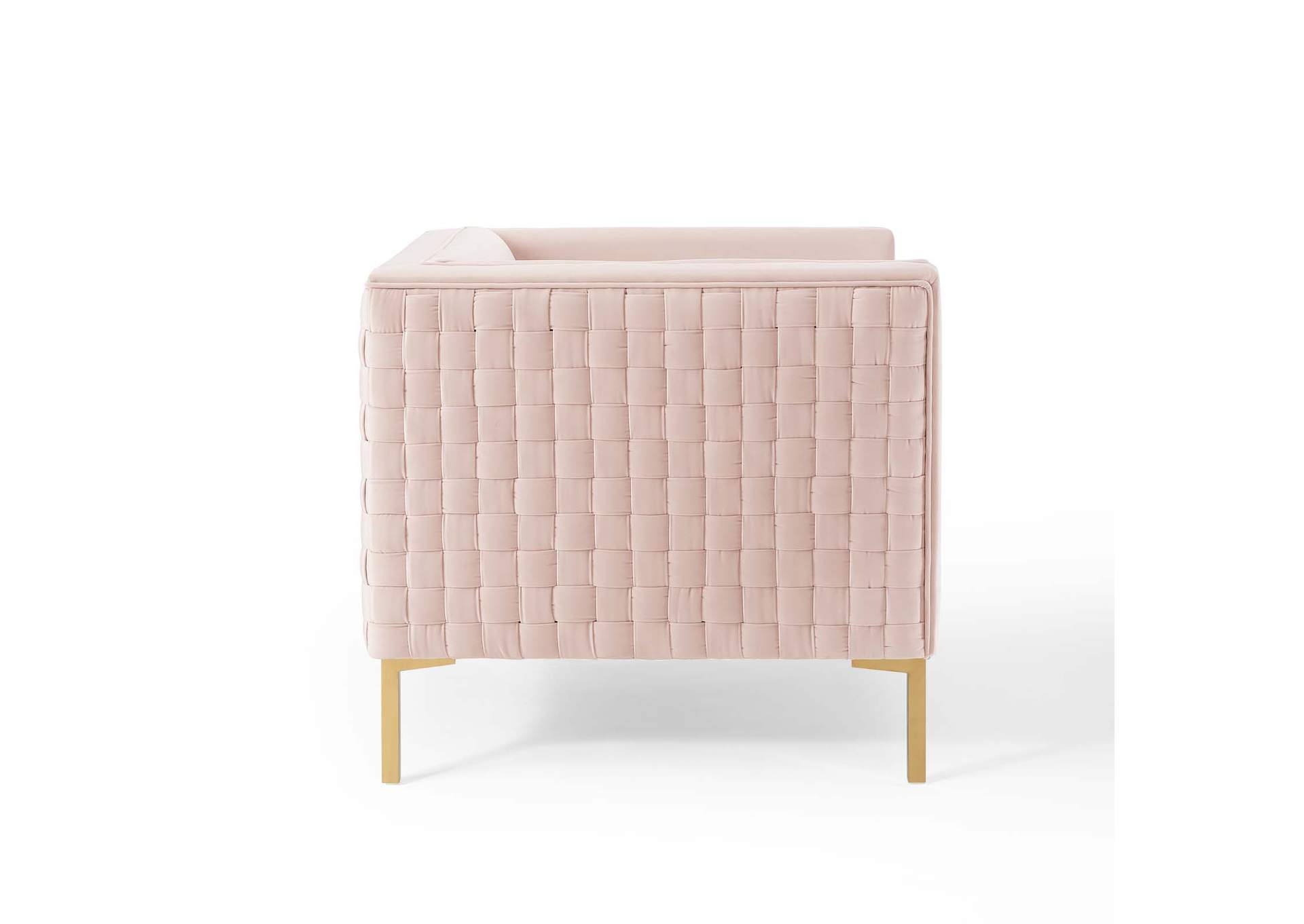 Pink Resonate Performance Velvet Arm Chair,Modway