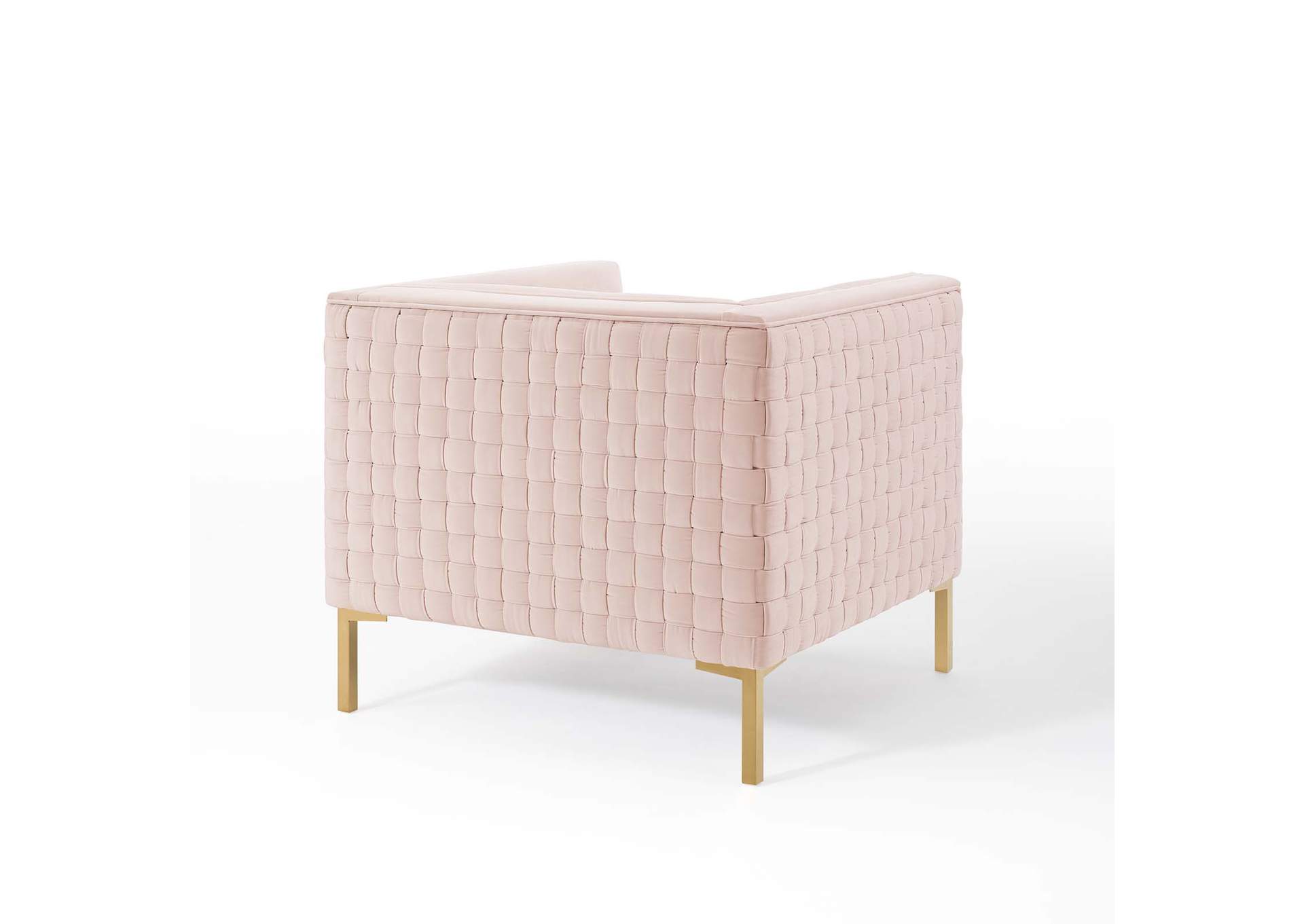 Pink Resonate Performance Velvet Arm Chair,Modway