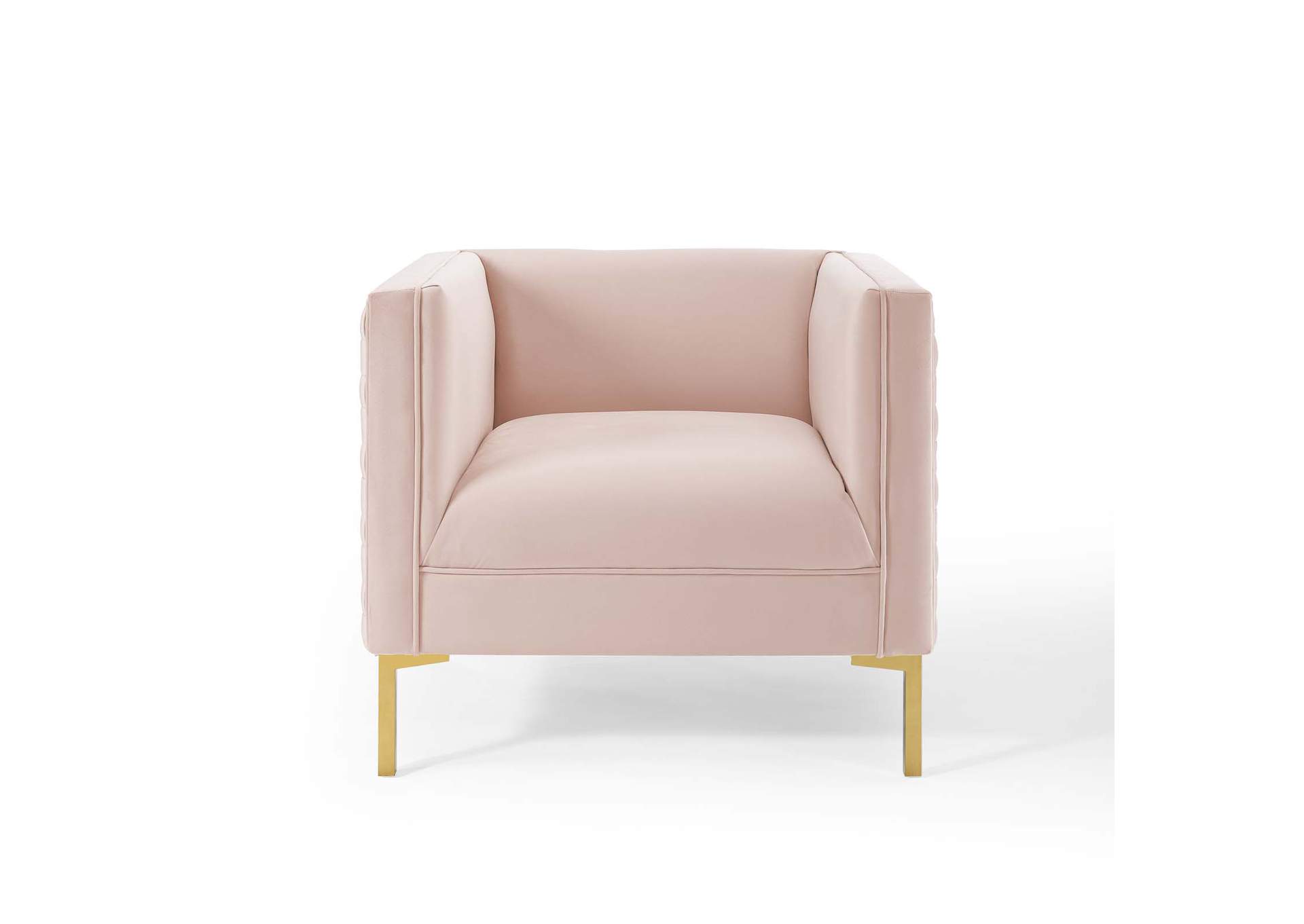Pink Resonate Performance Velvet Arm Chair,Modway
