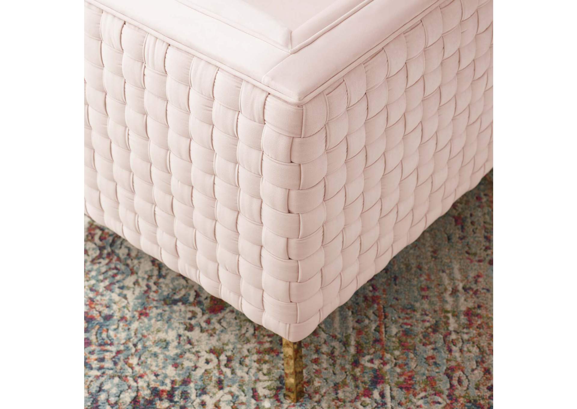 Pink Resonate Performance Velvet Arm Chair,Modway