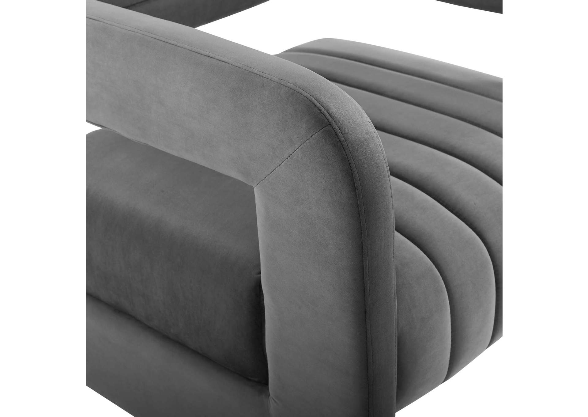 Charcoal Range Tufted Performance Velvet Accent Arm Chair,Modway