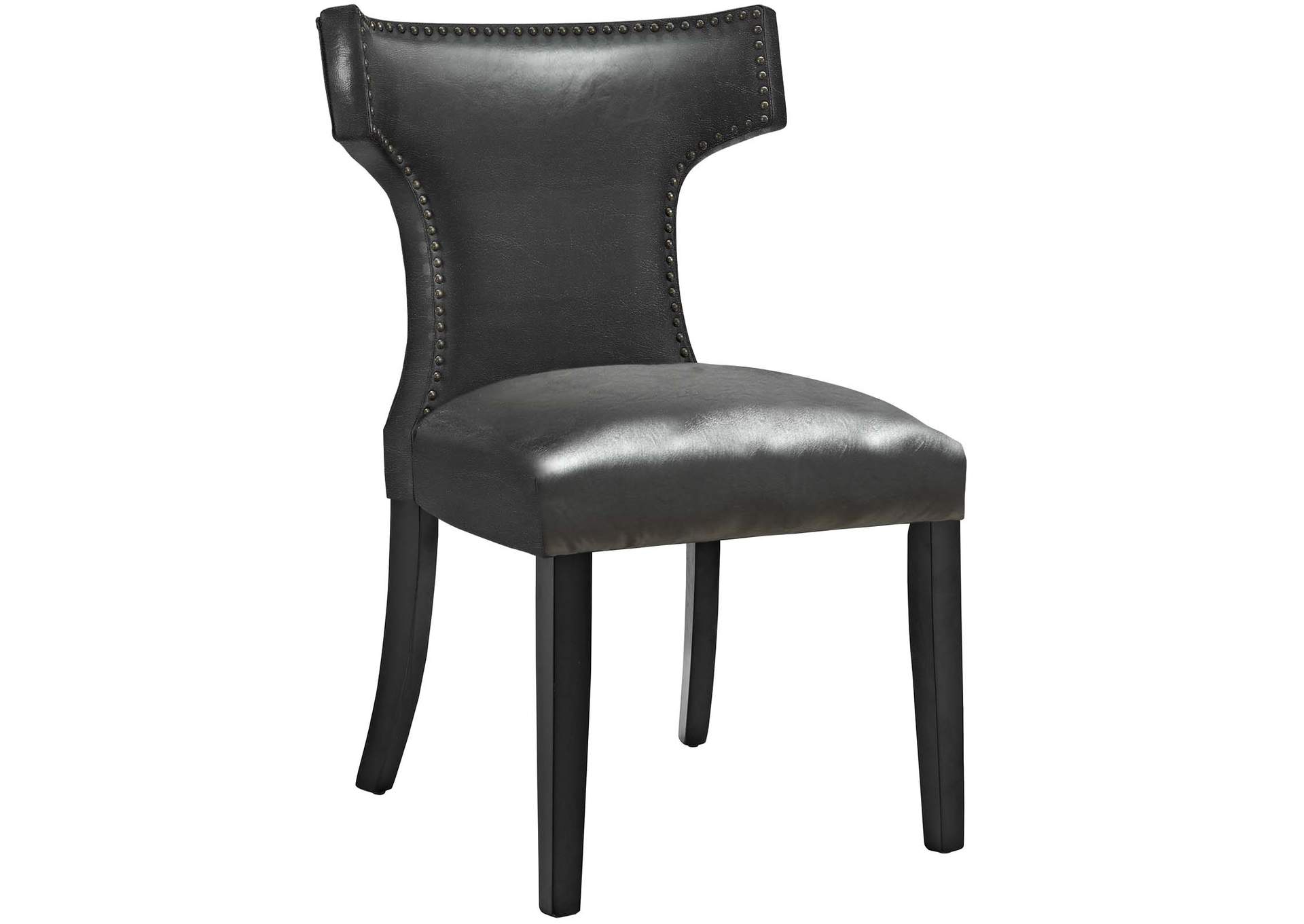 Black Curve Vinyl Dining Chair,Modway