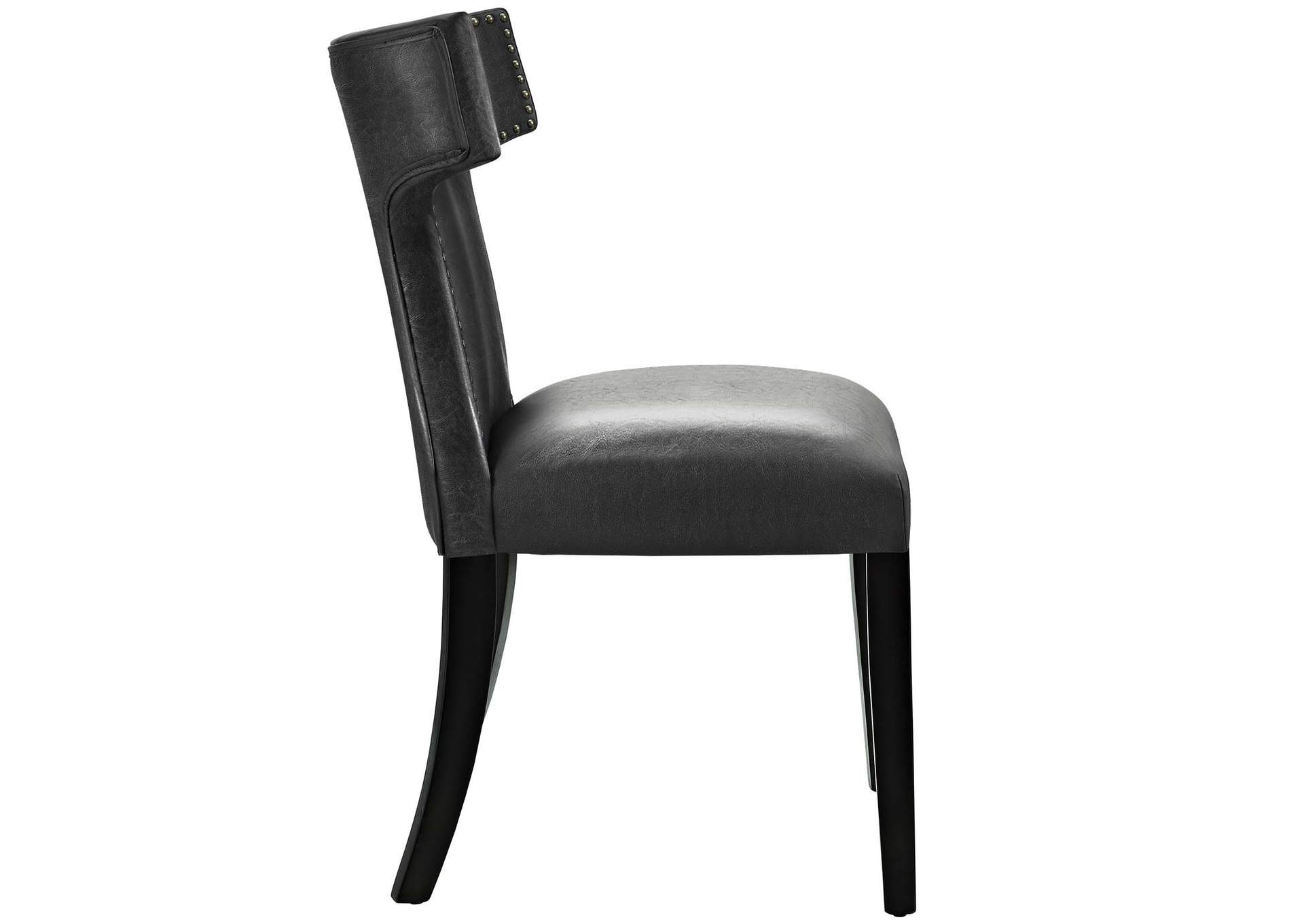 Black Curve Vinyl Dining Chair,Modway