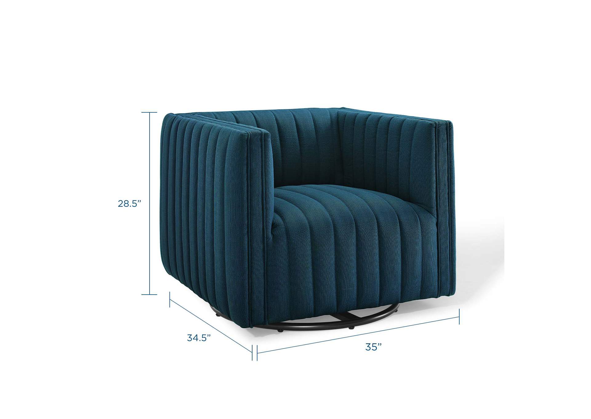 Azure Conjure Tufted Swivel Upholstered Arm Chair,Modway