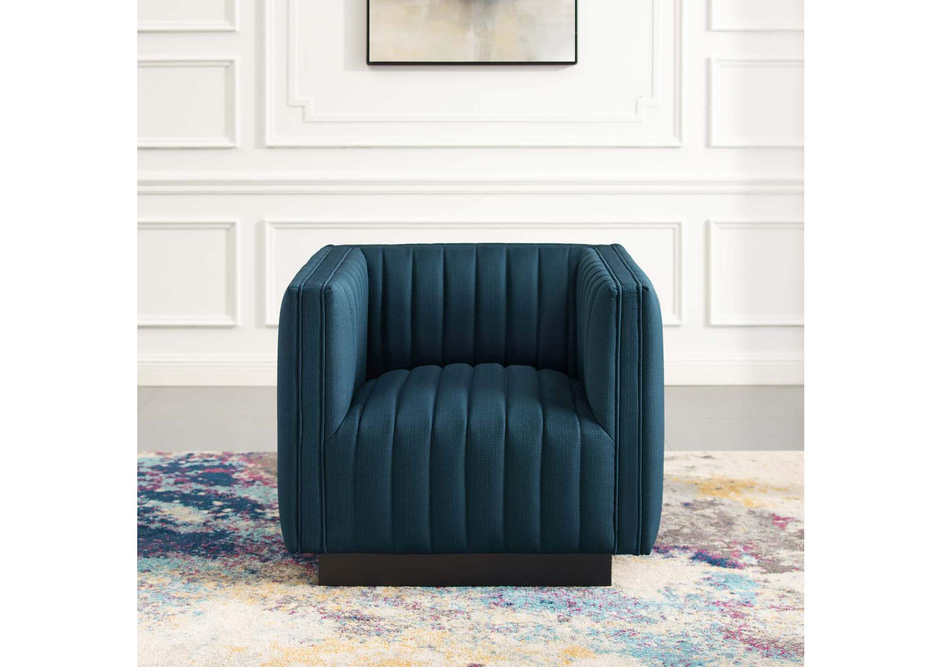 Azure Conjure Tufted Upholstered Fabric Arm Chair,Modway