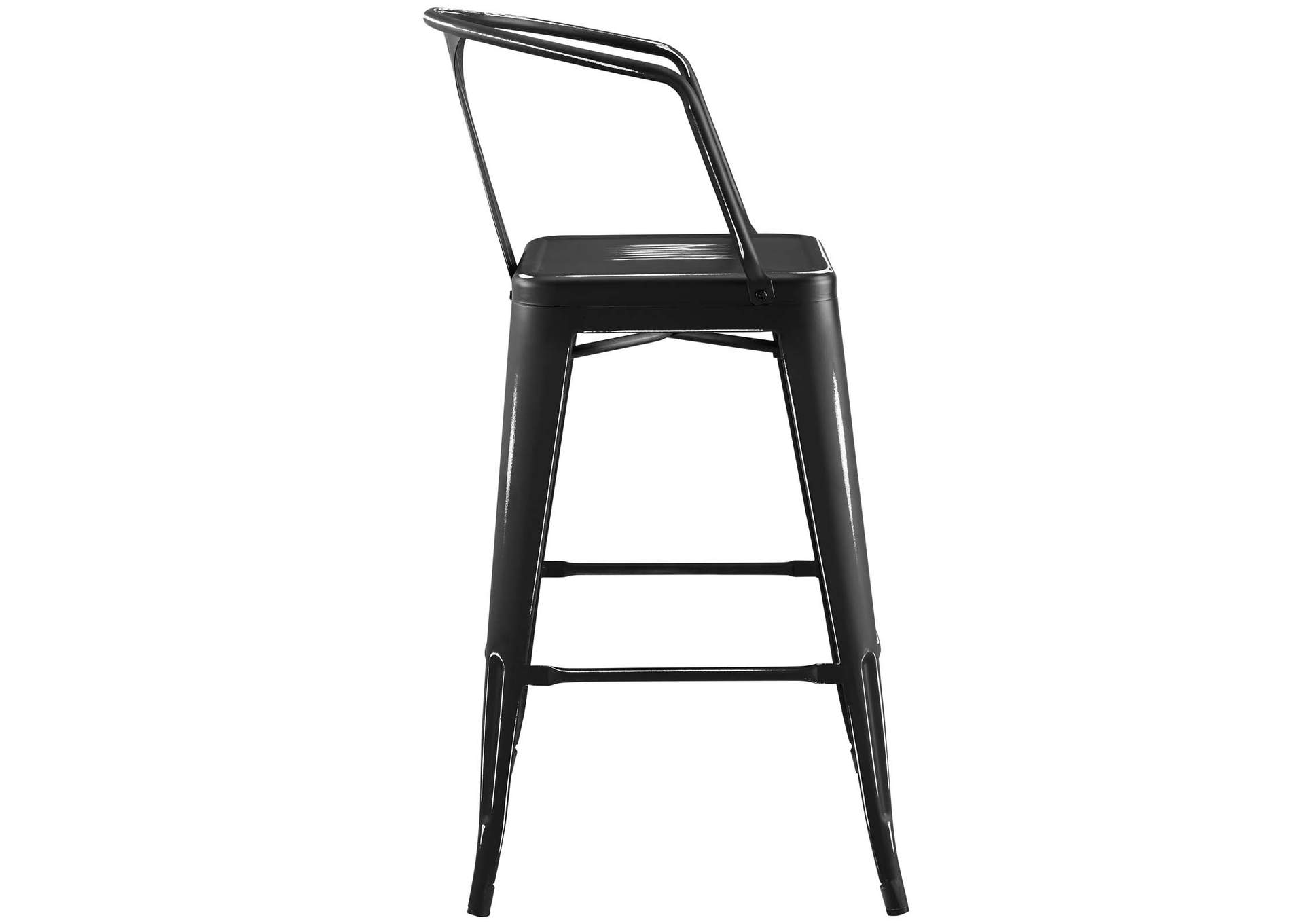 Black Promenade Bar Stool [Set of 4],Modway