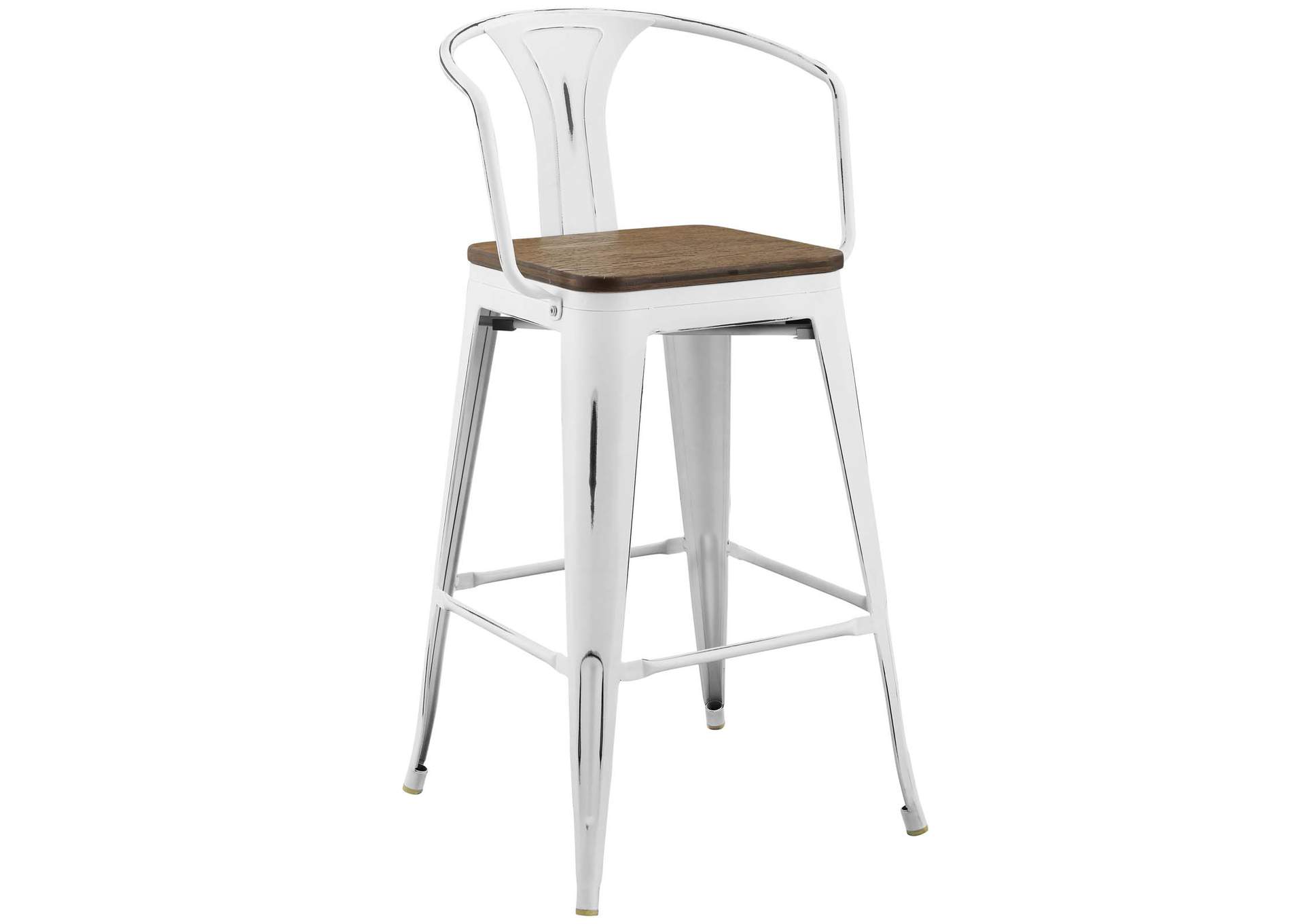 White Promenade Bar Stool [Set of 2],Modway