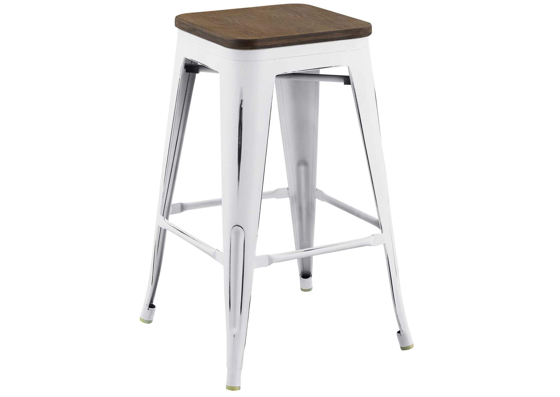 White Promenade Counter Stool [Set of 2],Modway