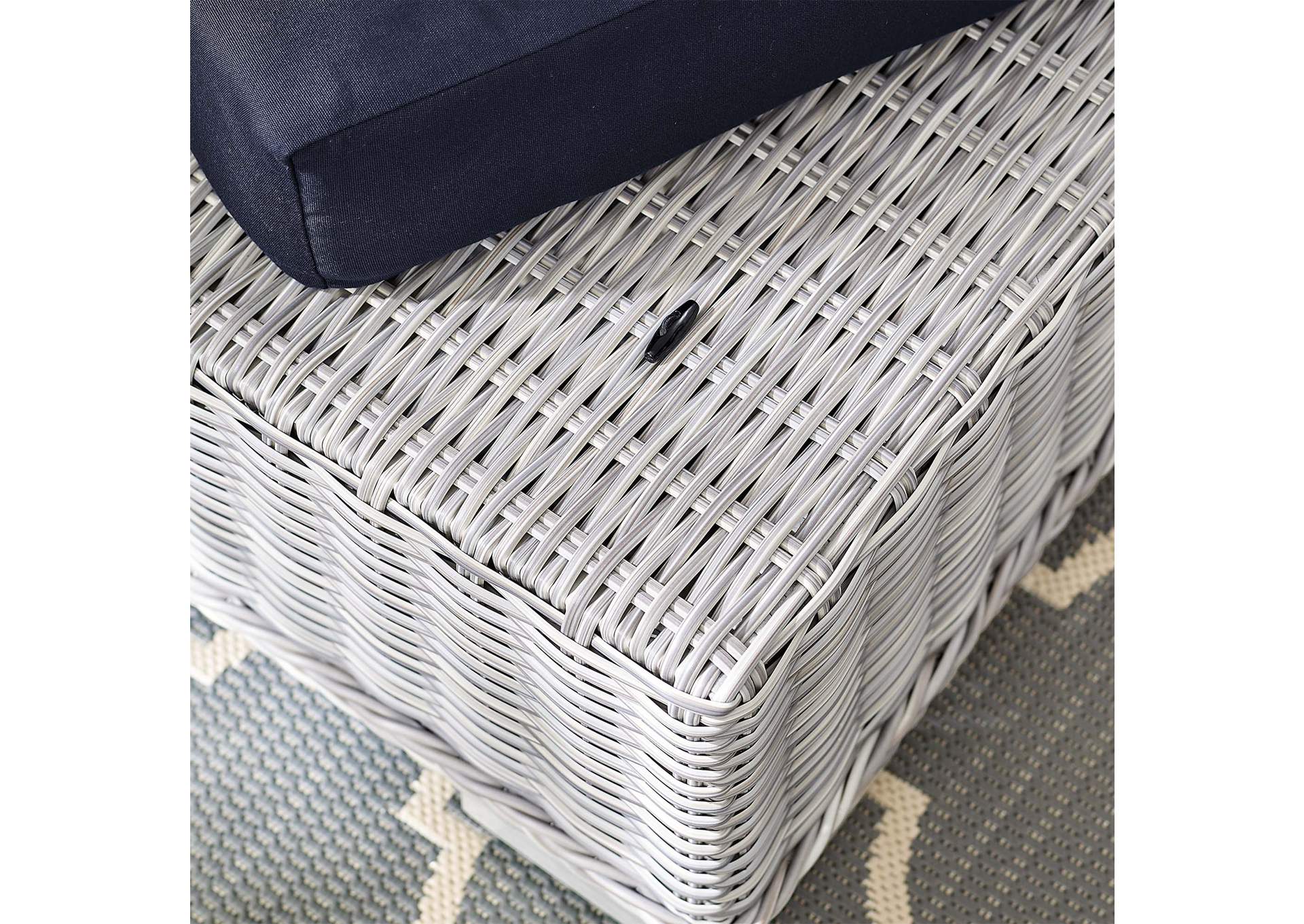 Light Gray Navy Conway Sunbrella,Modway