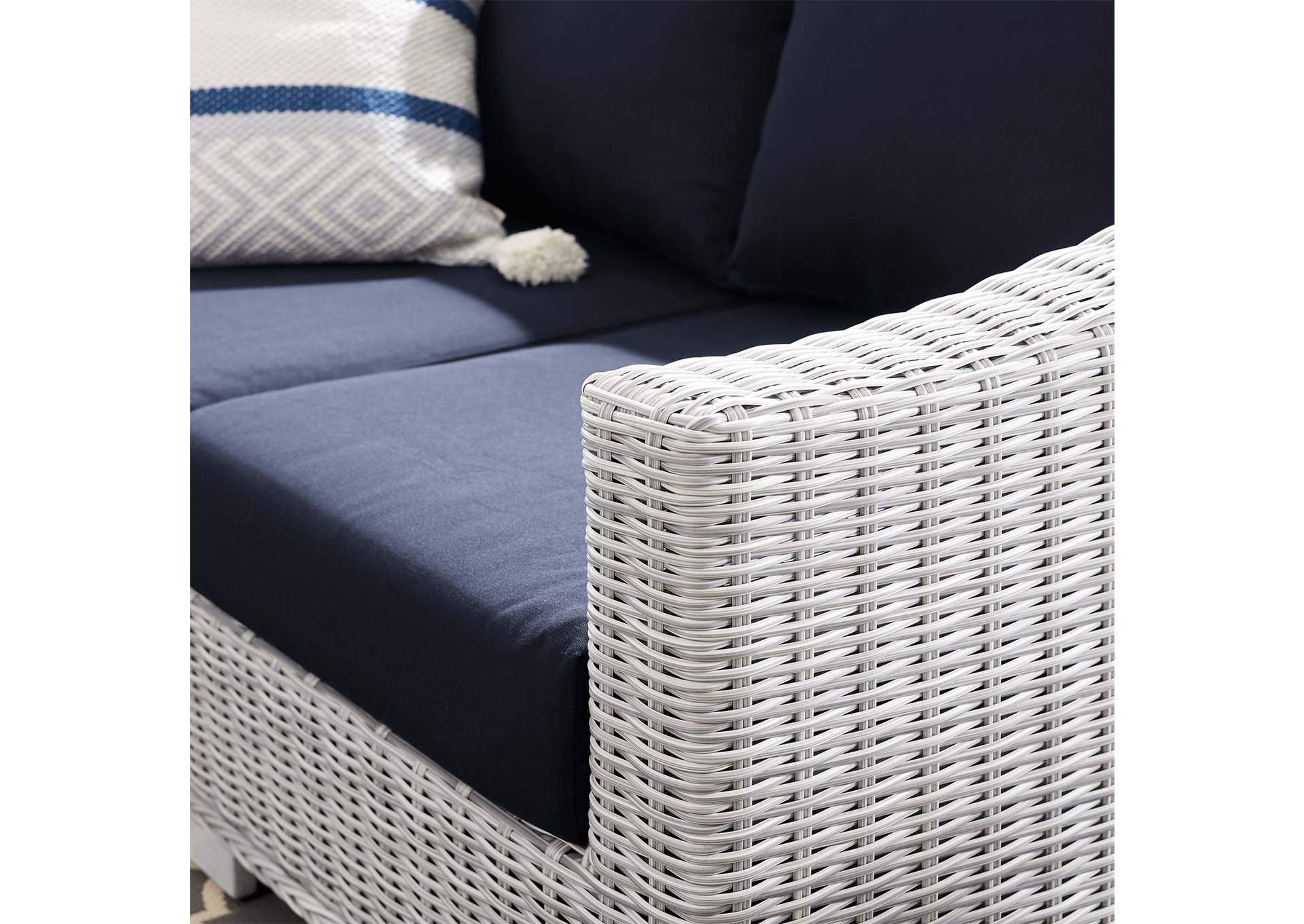 Light Gray Navy Conway Sunbrella,Modway
