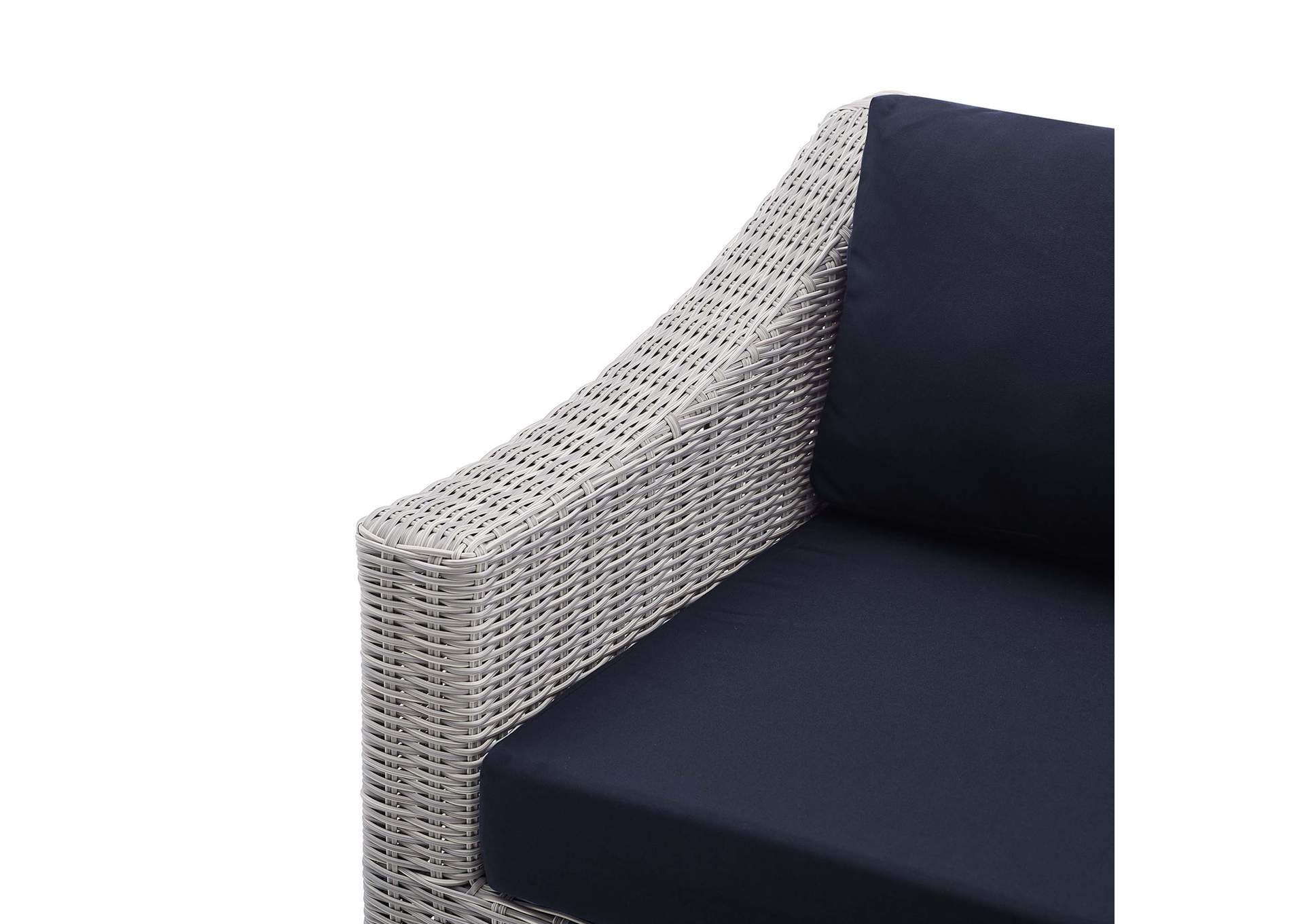 Light Gray Navy Conway Sunbrella,Modway
