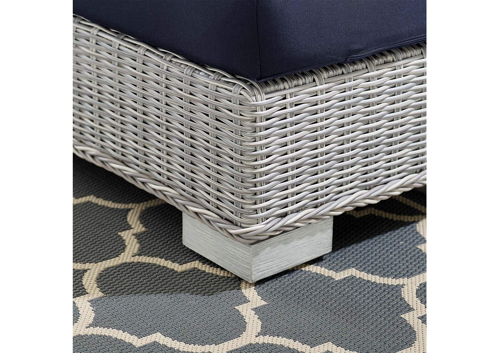 Light Gray Navy Conway Sunbrella,Modway