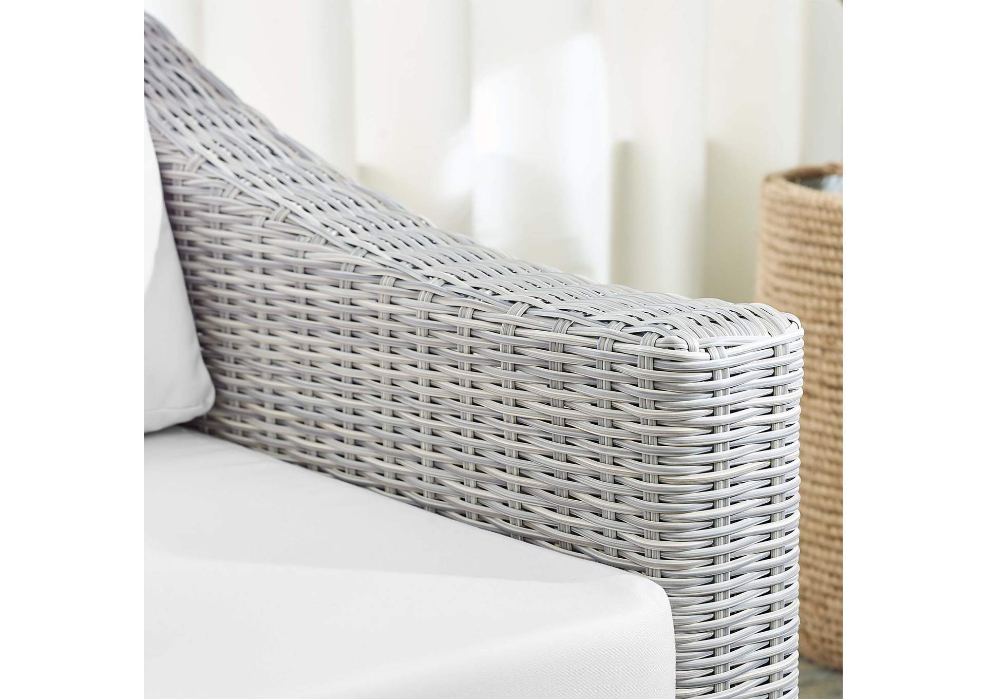Light Gray White Conway Sunbrella,Modway