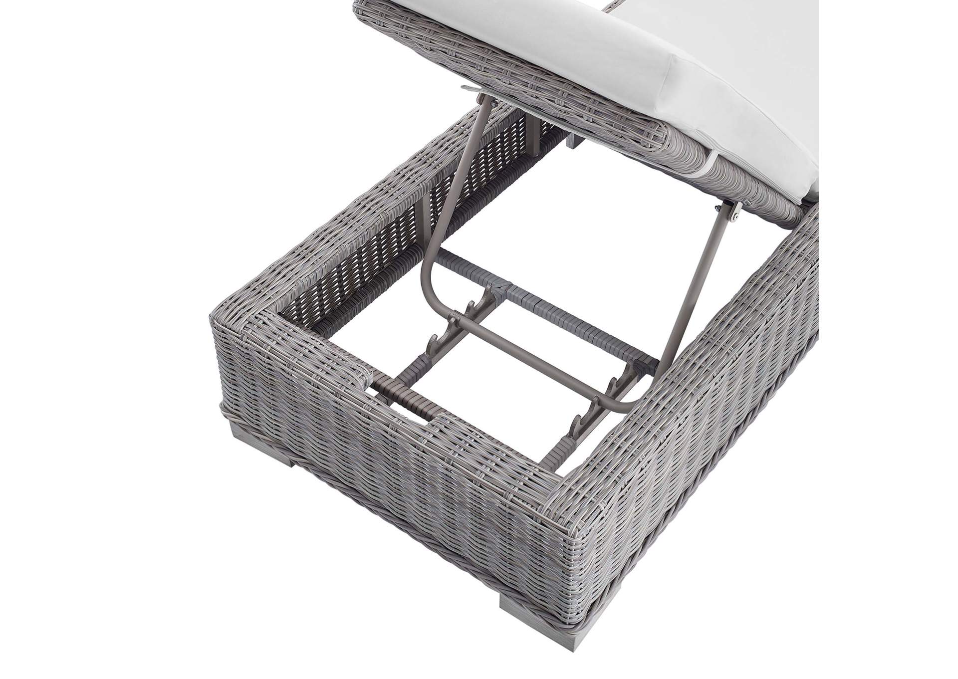 Light Gray White Conway Sunbrella,Modway