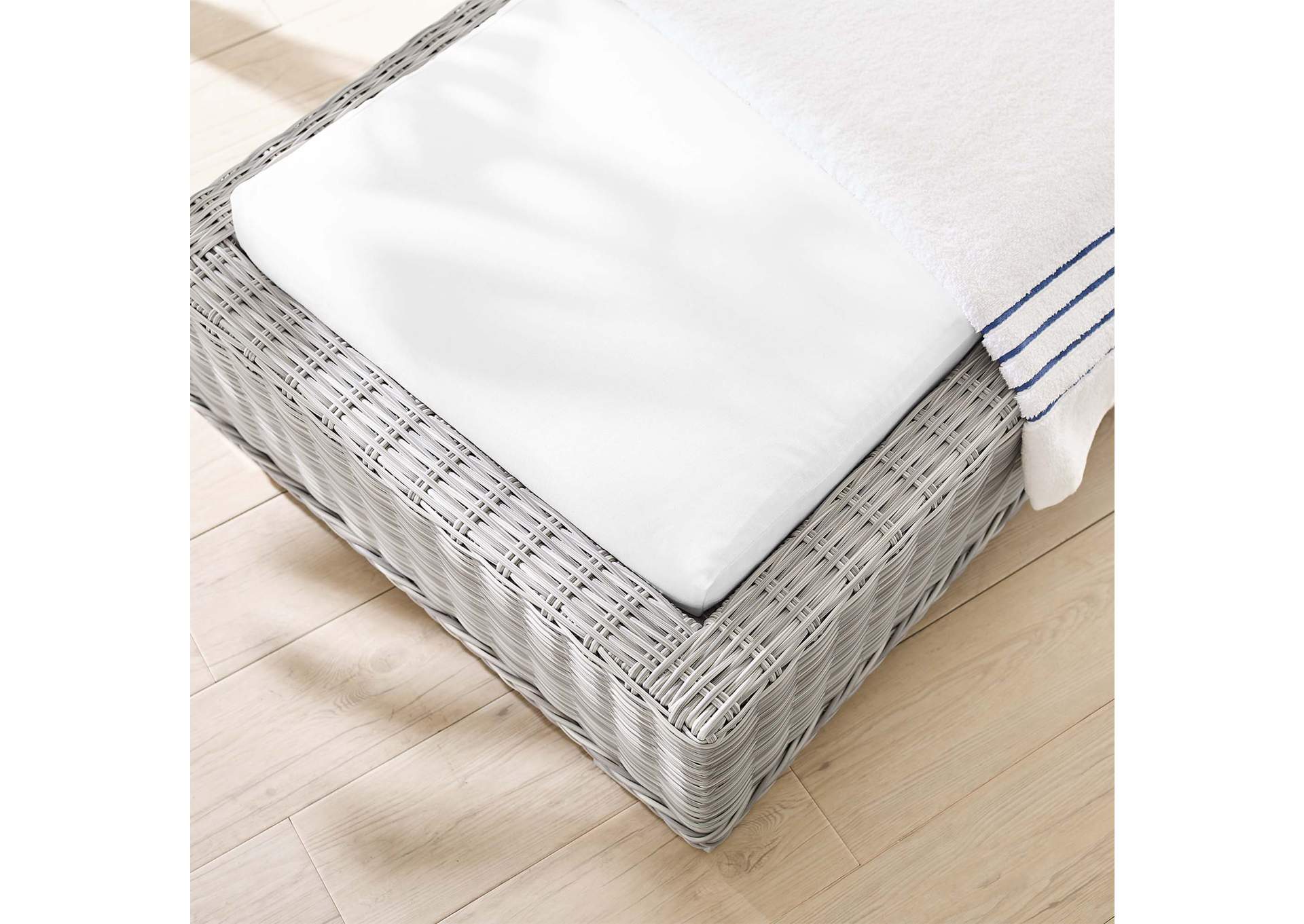 Light Gray White Conway Sunbrella,Modway