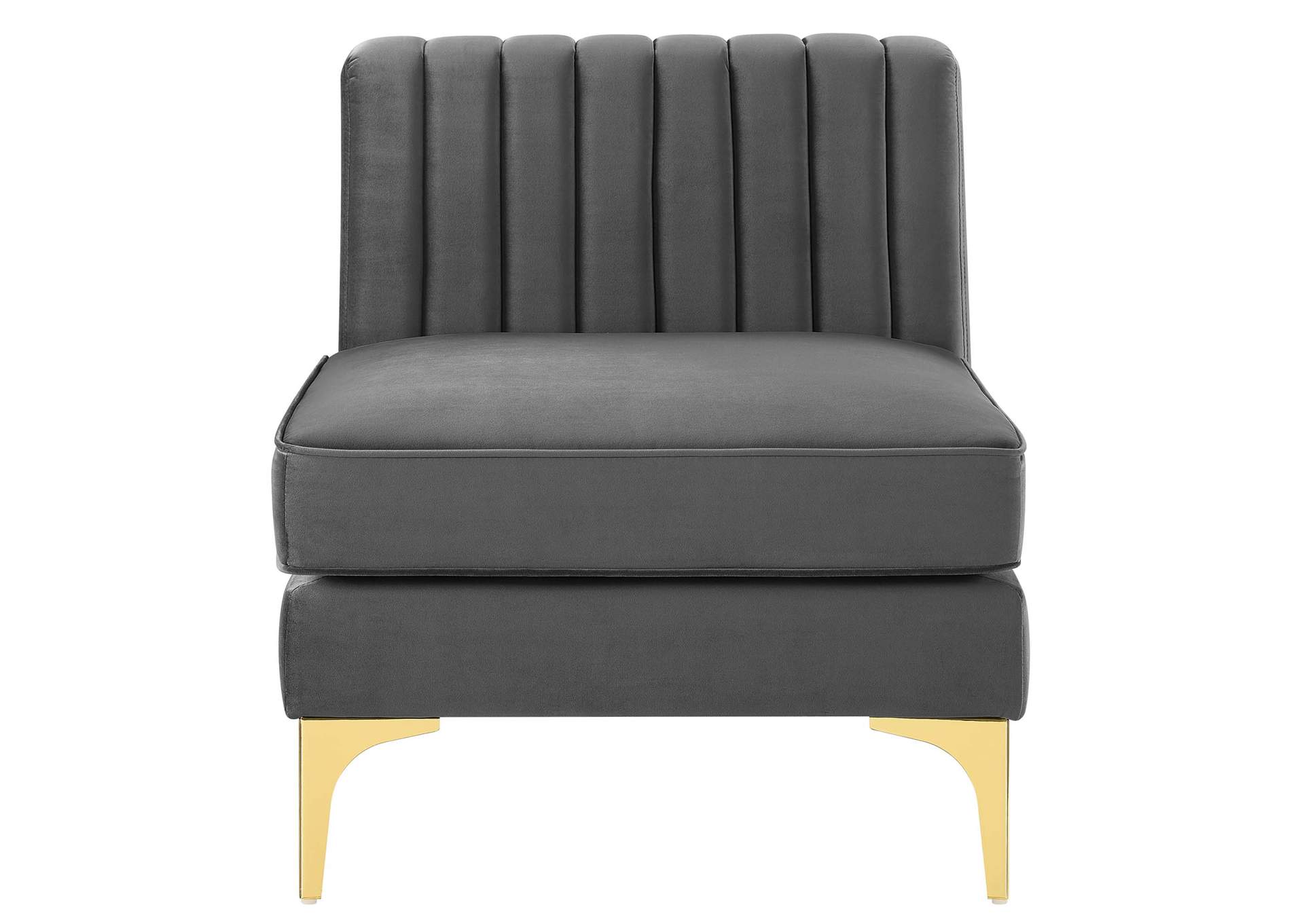 Triumph Channel Tufted Performance Velvet Armless Chair,Modway