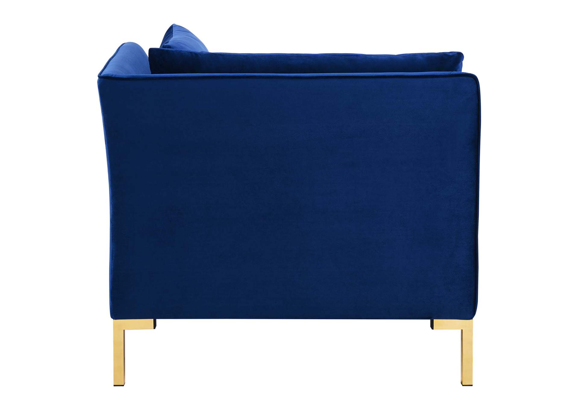 Navy Ardent Performance Velvet Sectional Sofa Corner Chair,Modway