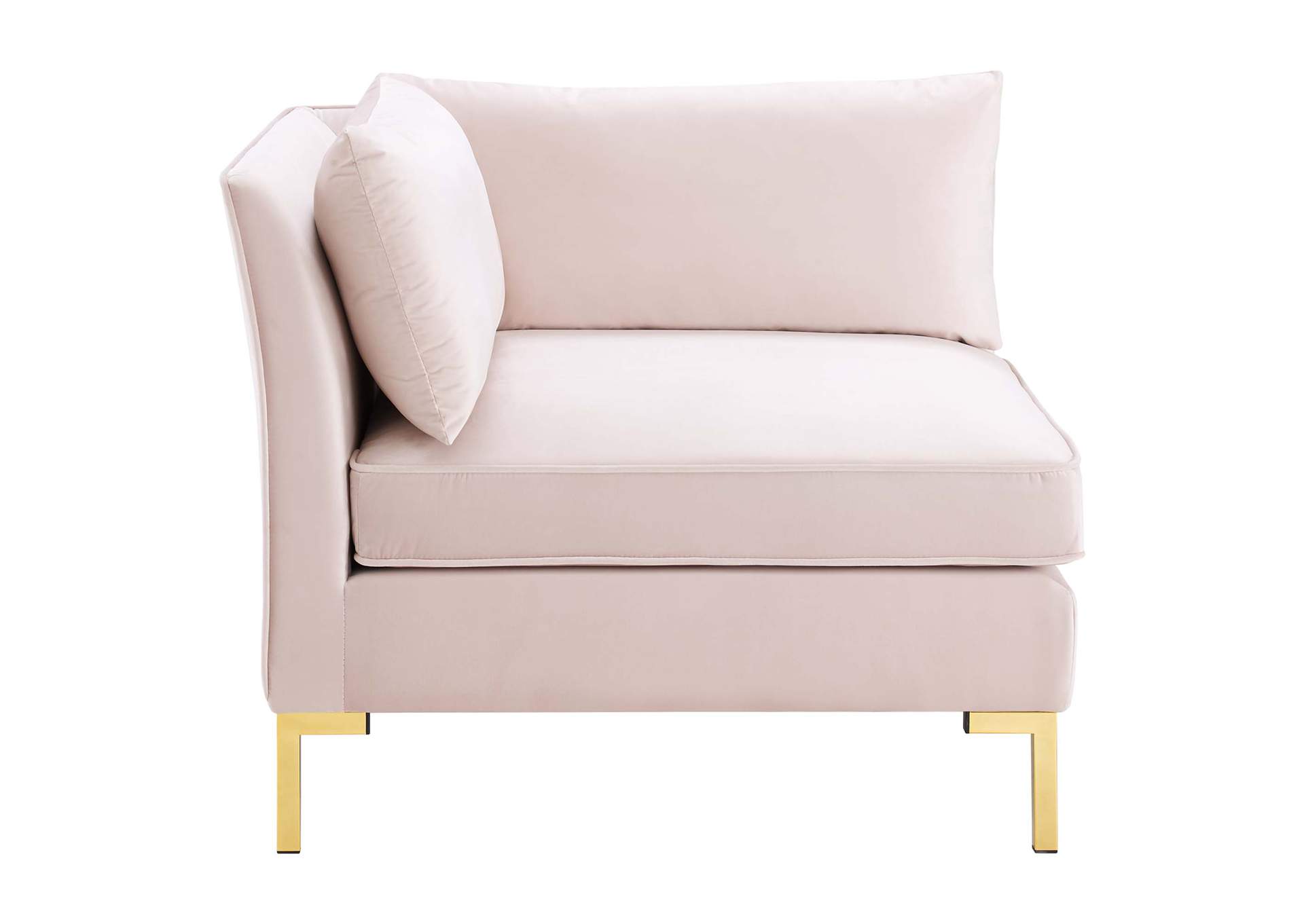 Pink Ardent Performance Velvet Sectional Sofa Corner Chair,Modway