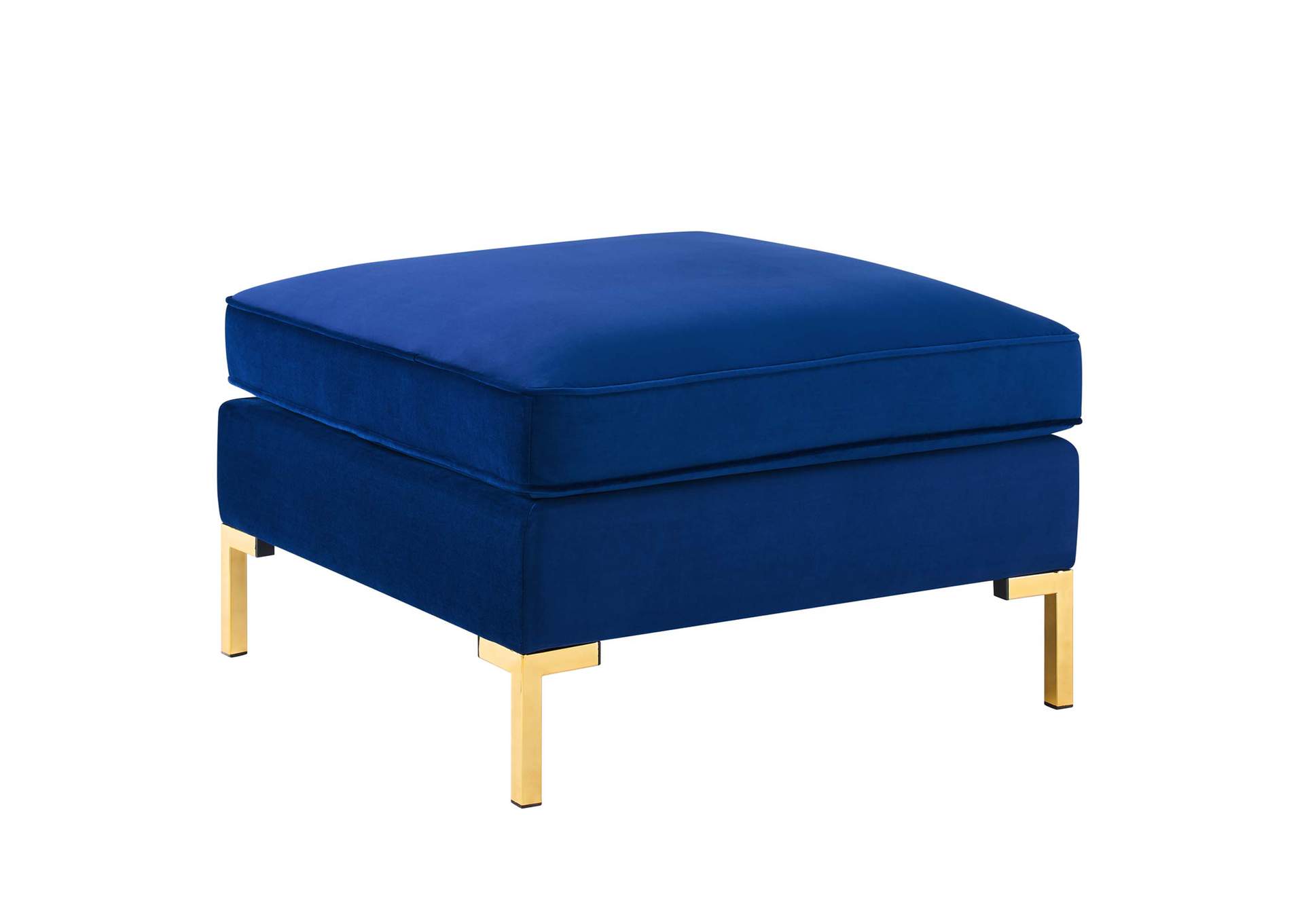 Navy Ardent Performance Velvet Ottoman,Modway