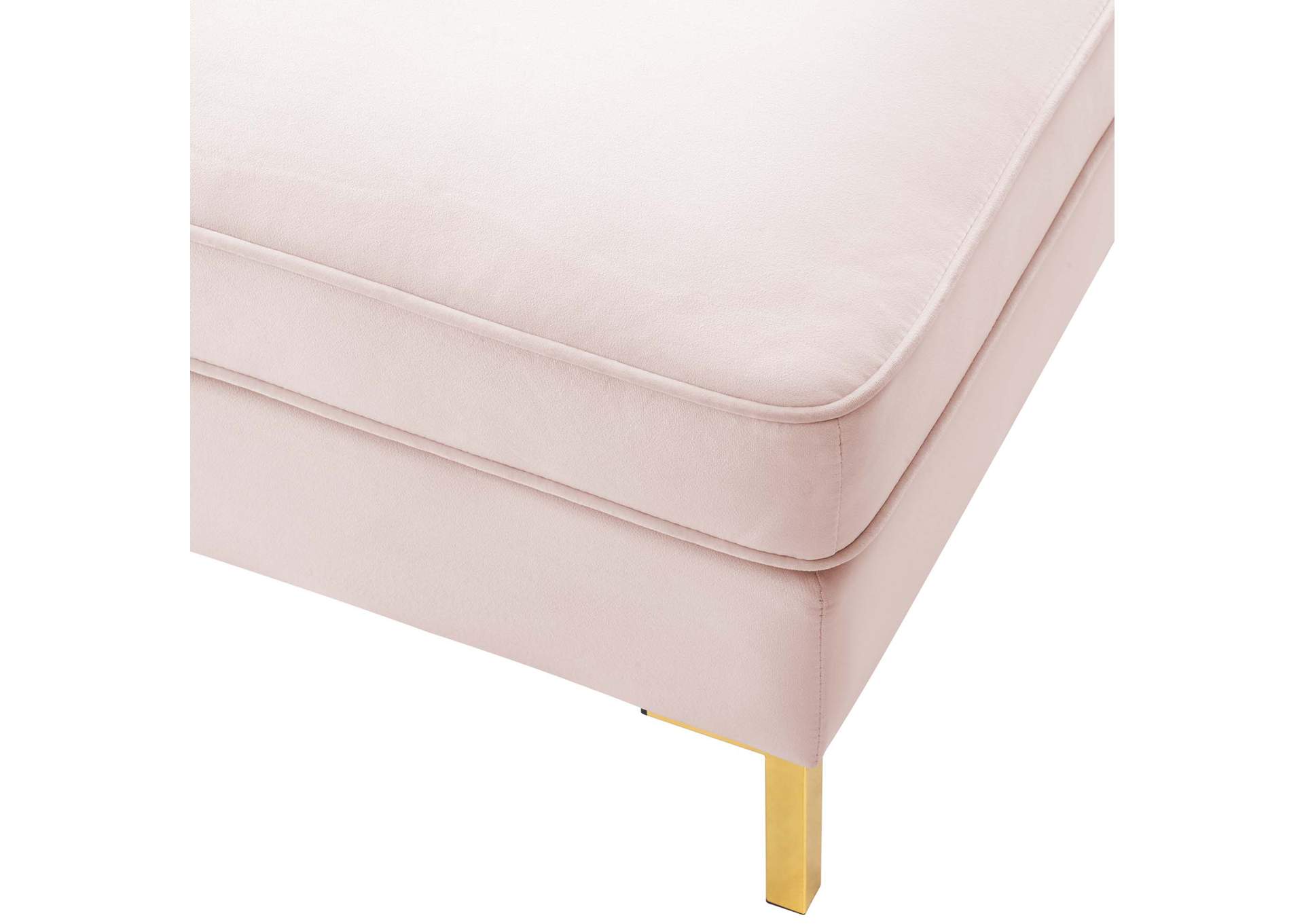 Pink Ardent Performance Velvet Ottoman,Modway