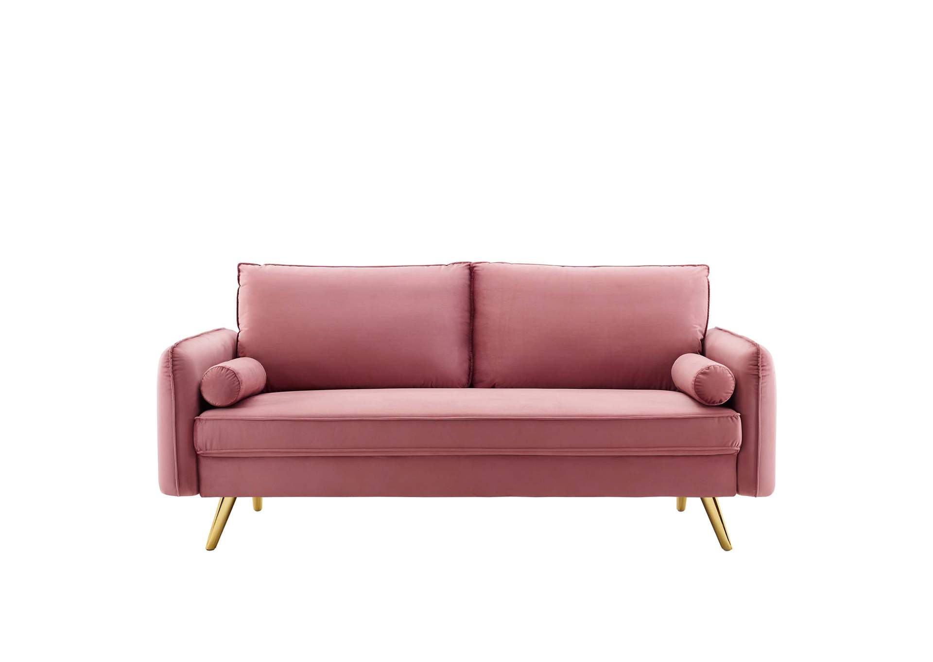 Dusty Rose Revive Performance Velvet Sofa,Modway