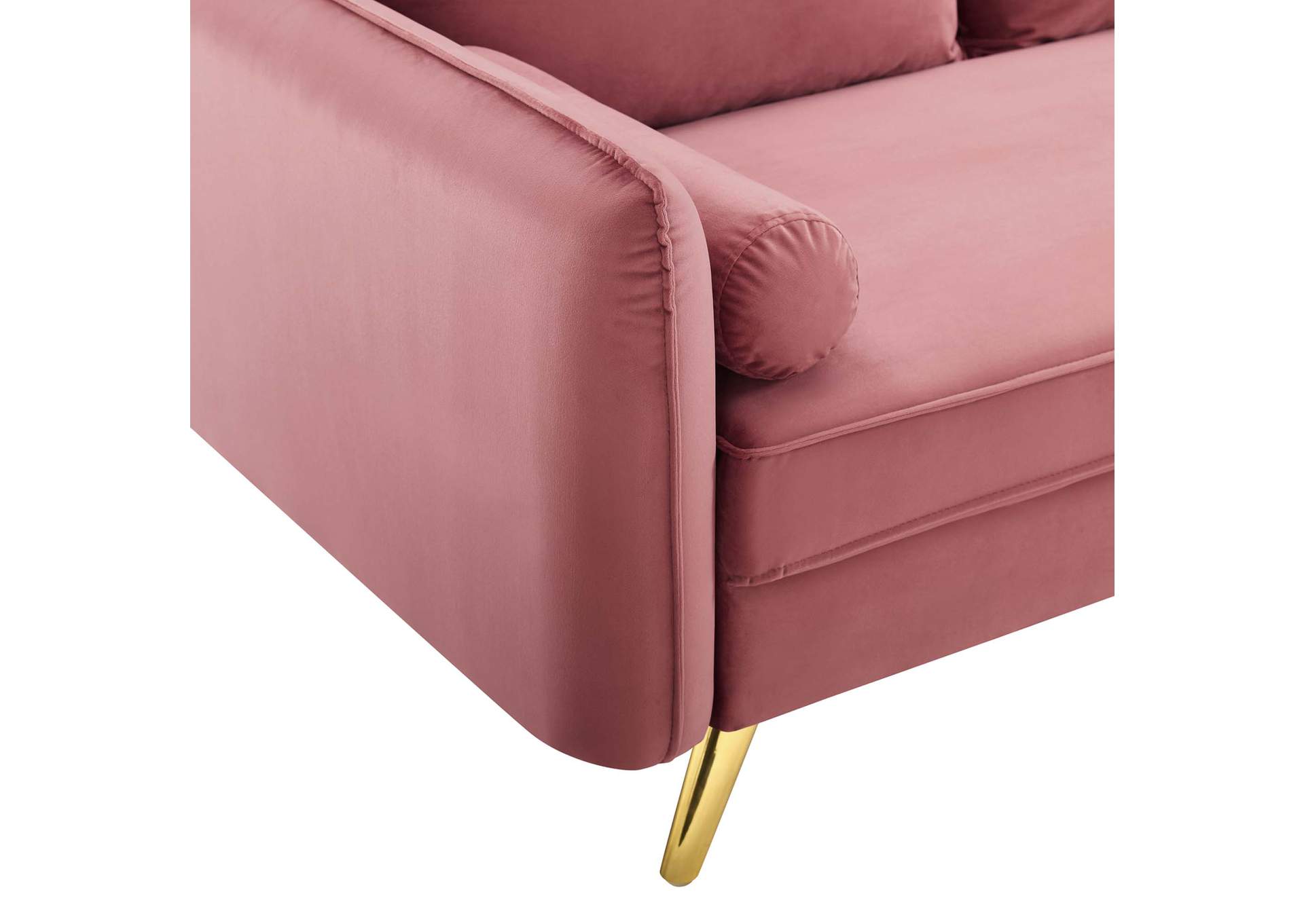 Dusty Rose Revive Performance Velvet Sofa,Modway