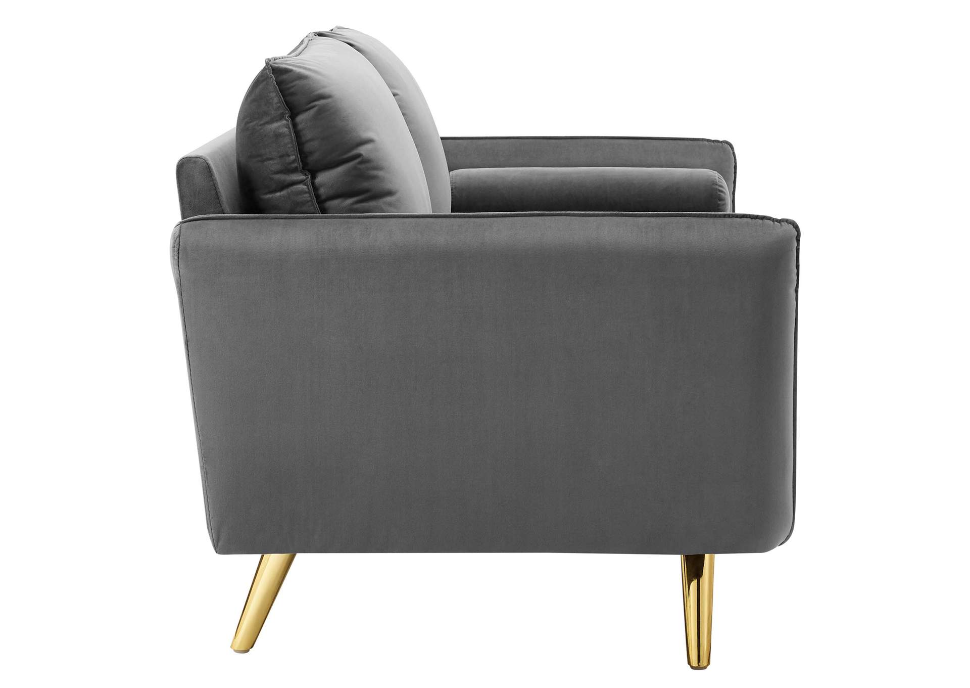 Gray Revive Performance Velvet Sofa,Modway