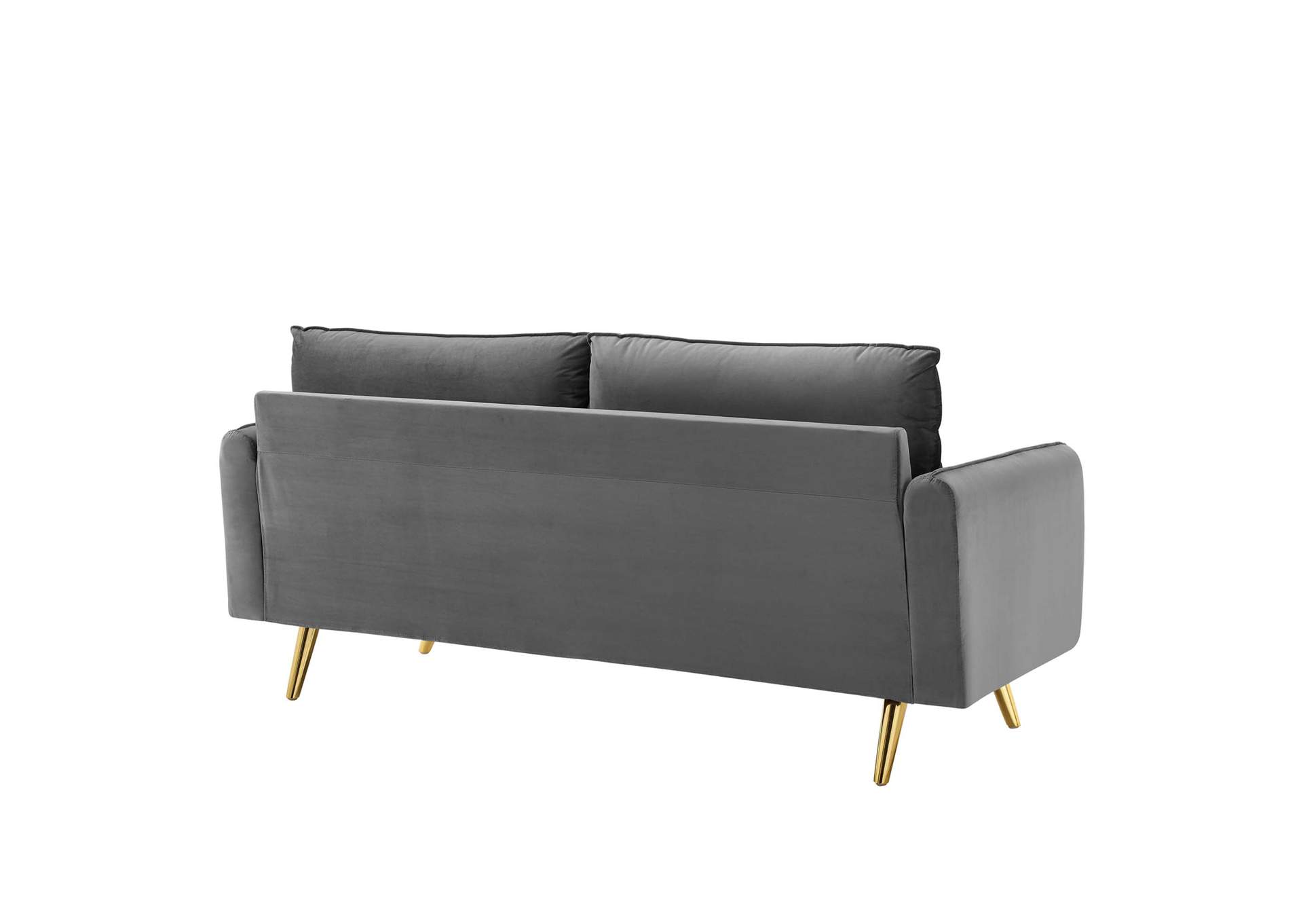 Gray Revive Performance Velvet Sofa,Modway