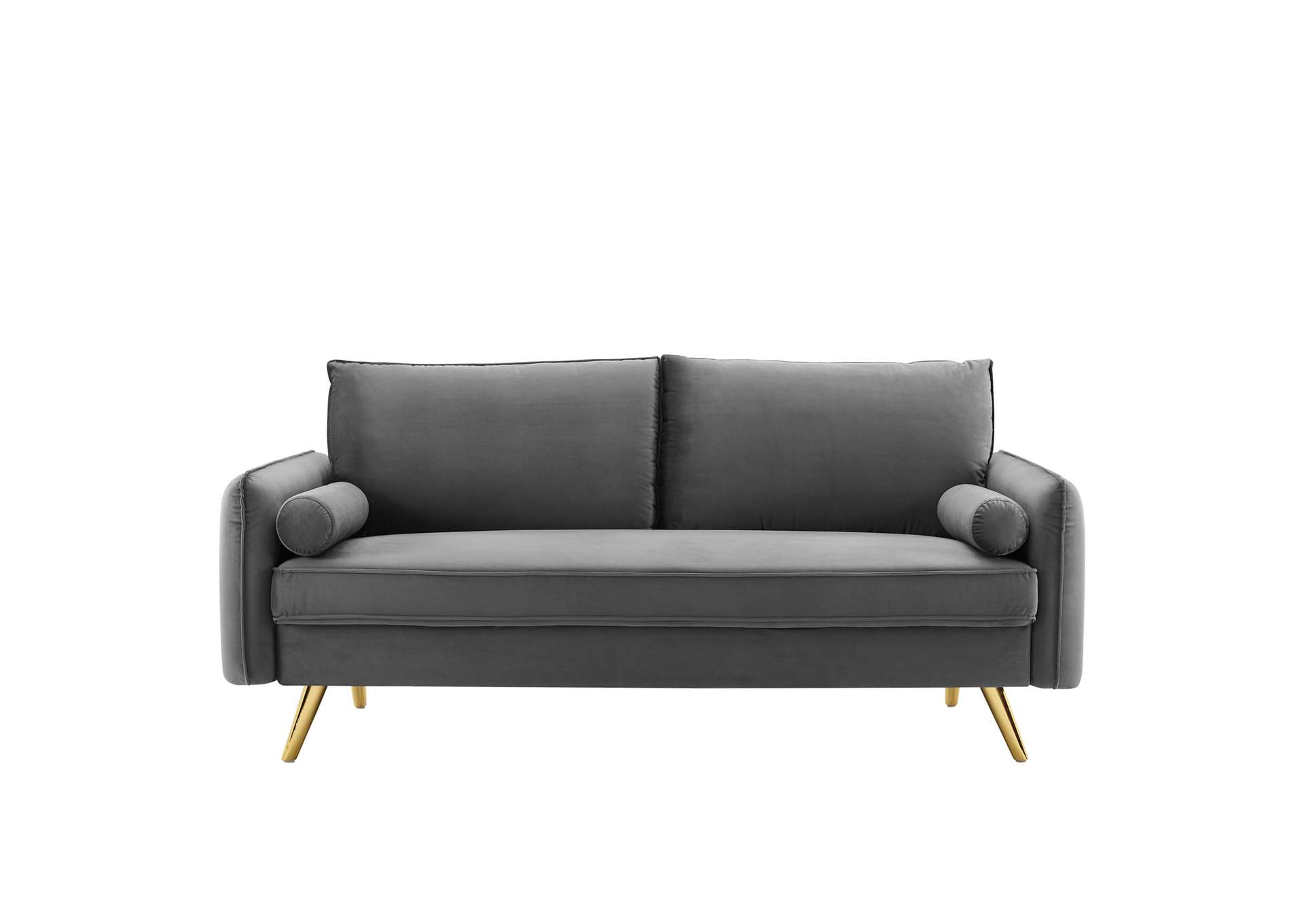 Gray Revive Performance Velvet Sofa,Modway